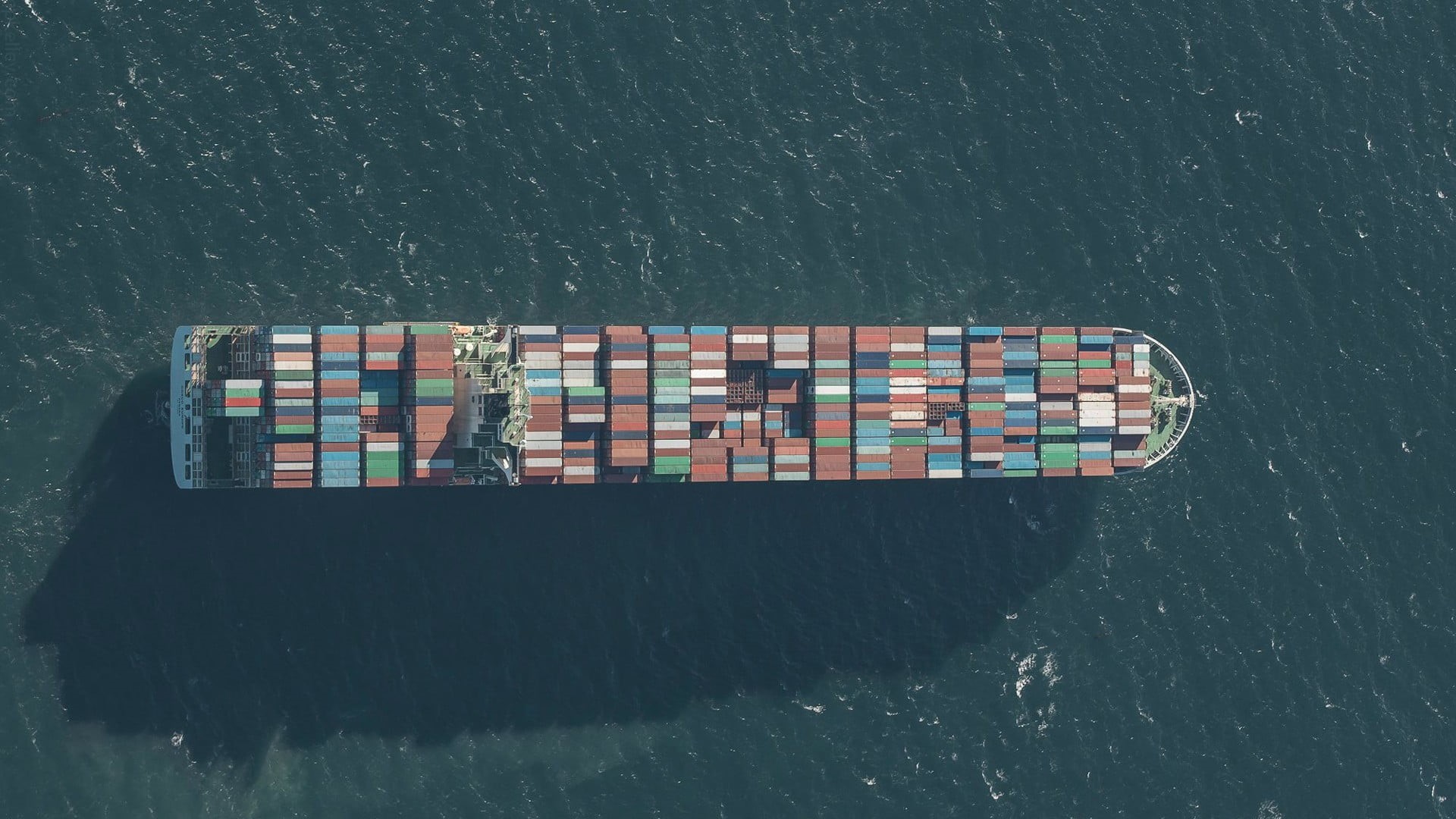 birds eye view, architecture, ship, shadow, transportation, sunlight, day, container, sea, nautical vessel, body, water, 1080P, business, high angle view, HD Wallpaper