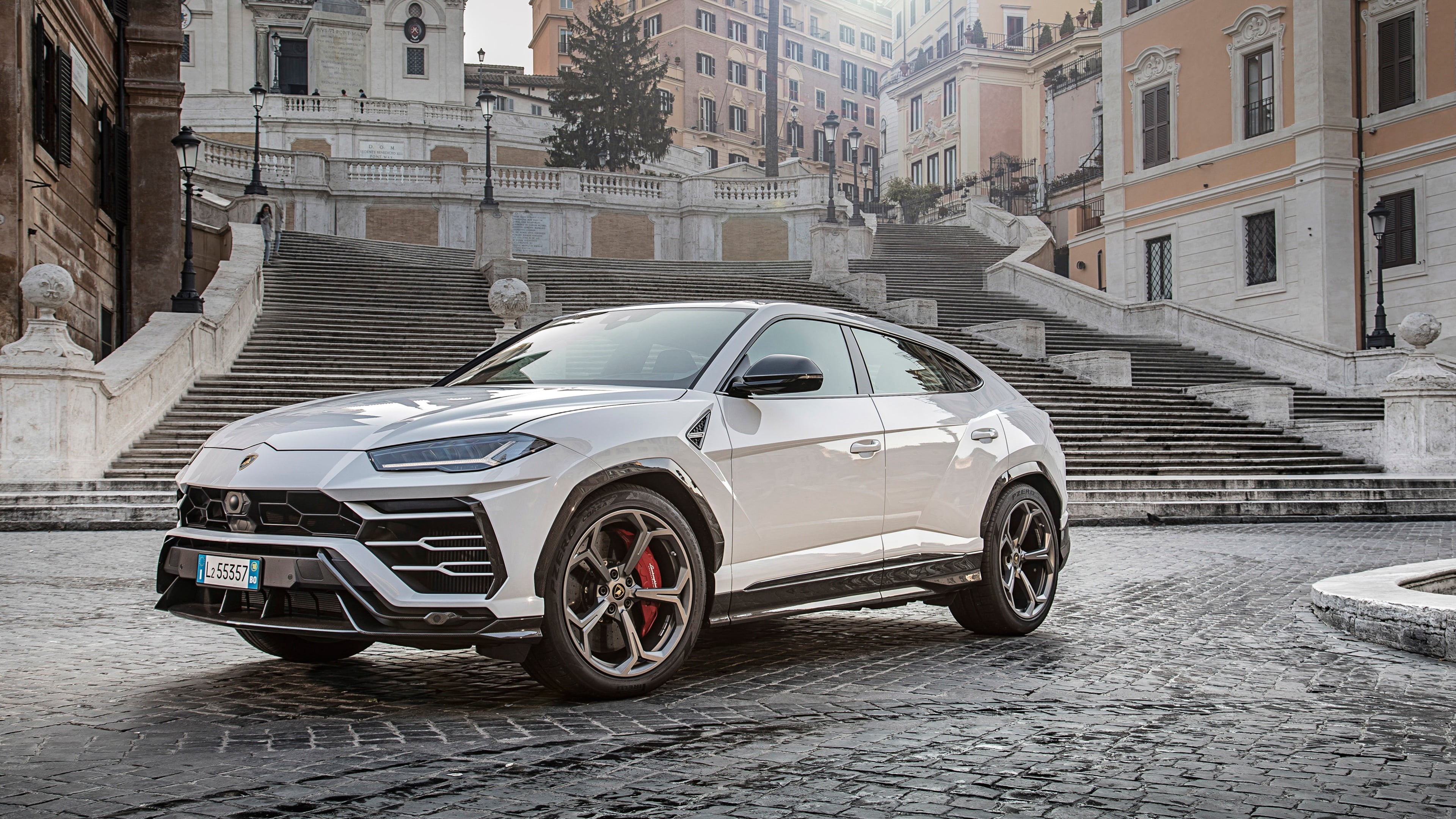 Lamborghini, white, 4K, 2018, Urus, HD Wallpaper