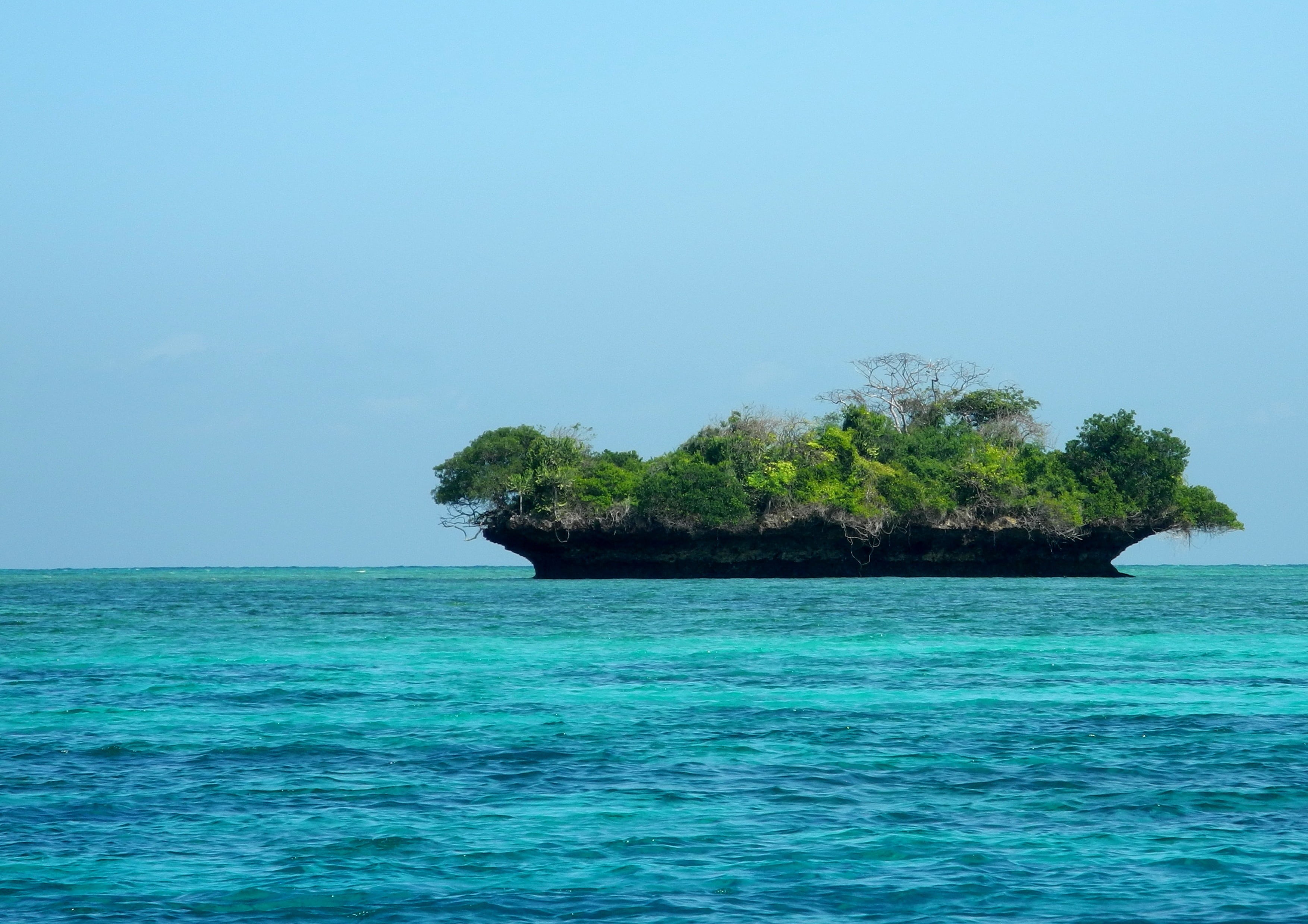 land, horizon, day, zanzibar, turquoise colored, copy space, no people, scenics - nature, 2K, sea, clear sky, nature, idyllic, tranquility, beauty in nature, HD Wallpaper