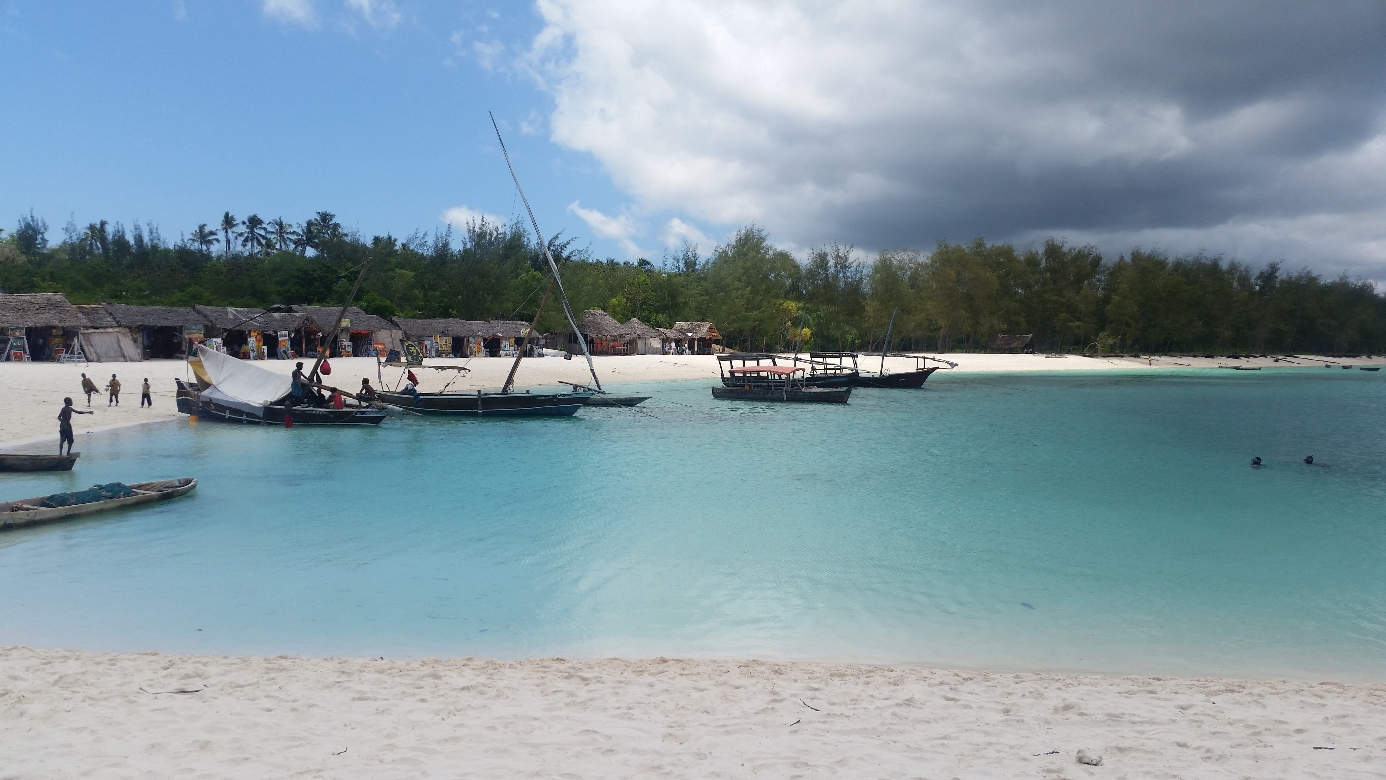 island, holiday, day, cloud - sky, beauty in nature, tree, travel, turquoise colored, blue, sky, plant, africa, nautical Vessel, vacations, no people, coastline, HD Wallpaper