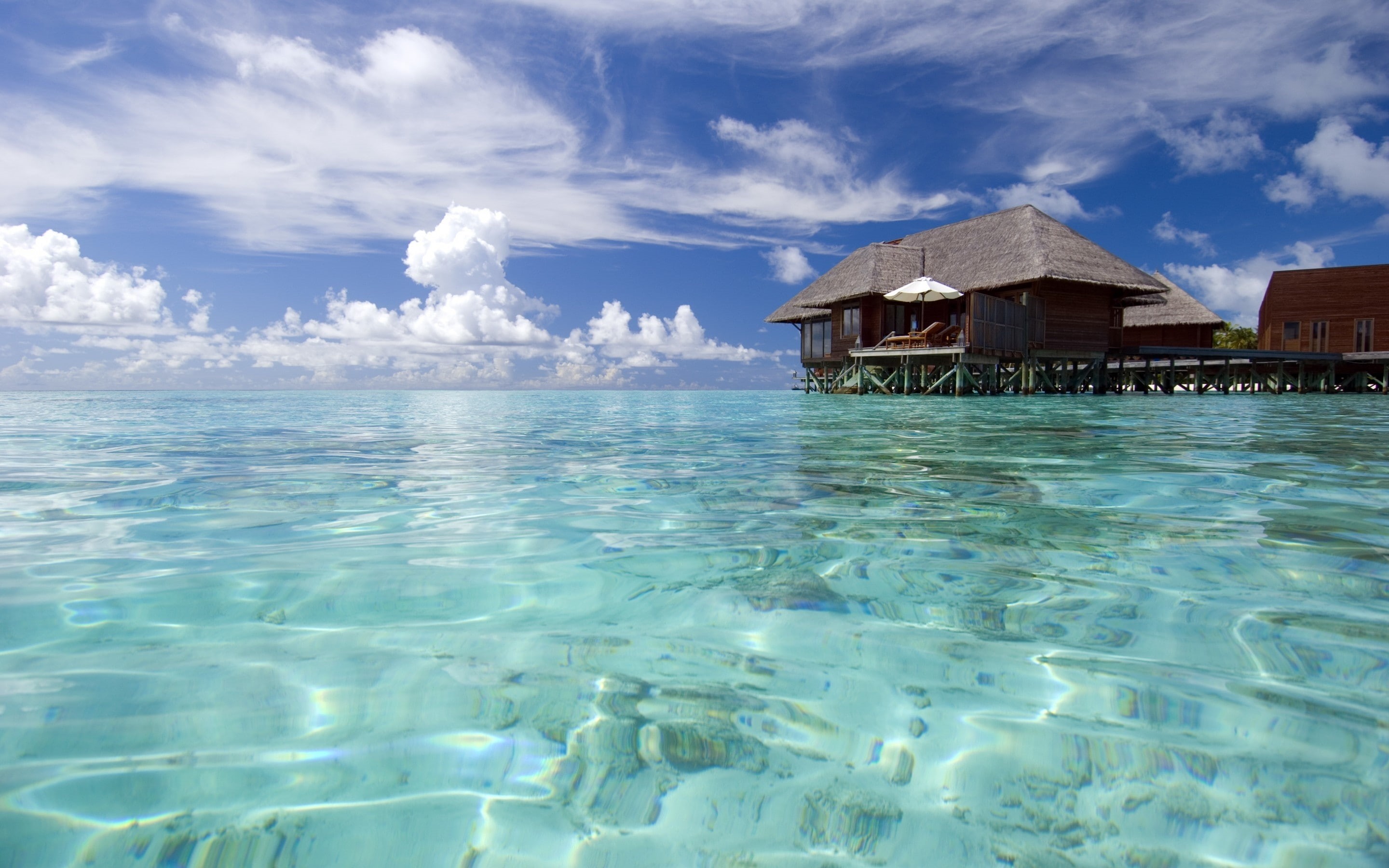 maldives, 2K, landscape, maldives ocean, resort, luxury, HD Wallpaper