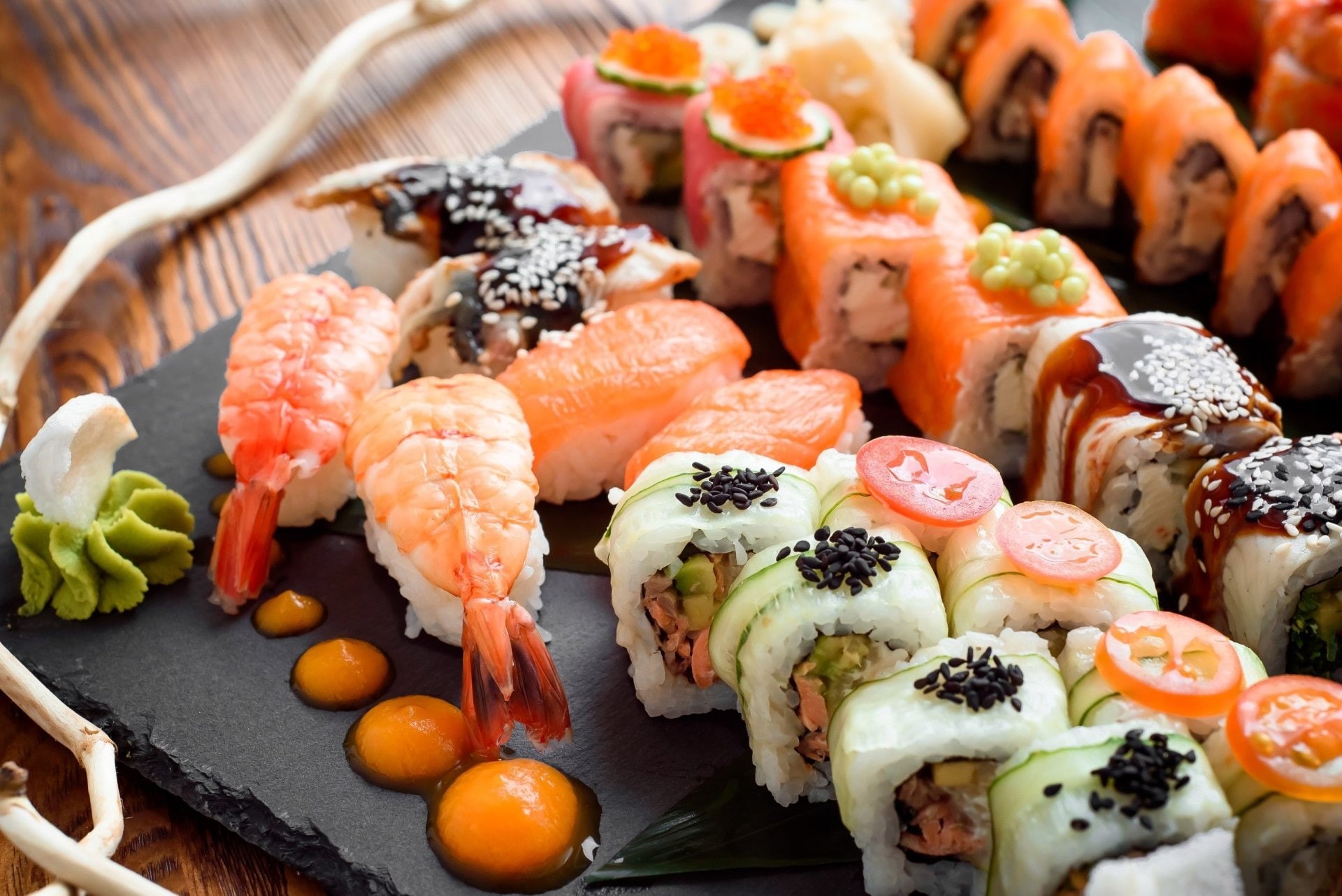 Fish, Food, 1080P, Still Life, Sushi, Rice, Seafood, HD Wallpaper