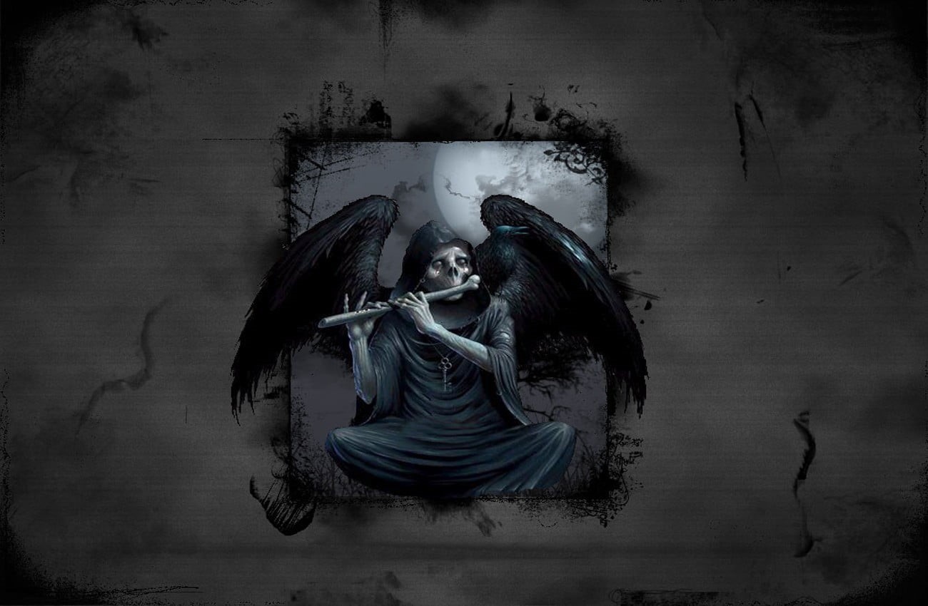 720P, art and craft, female likeness, indoors, bones, people, human representation, white, creativity, angel, adult, evil, emotion, spirituality, painting, HD Wallpaper