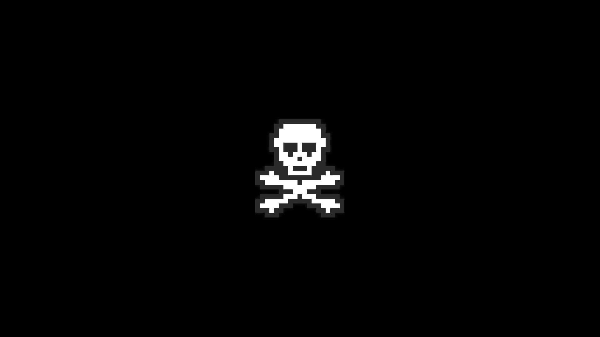pixels, pixel art, skull and bones, 1080P, pirates, skull, HD Wallpaper