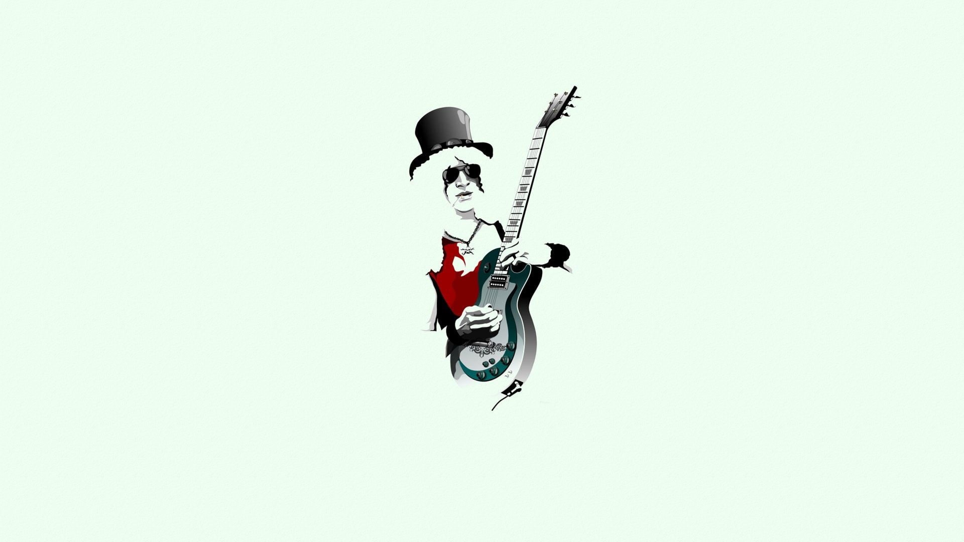 illustration, one person, guitar, cut out, studio shot, skill, music, real people, leisure activity, digital art, lifestyles, holding, helmet, stunt, mid-air, HD Wallpaper