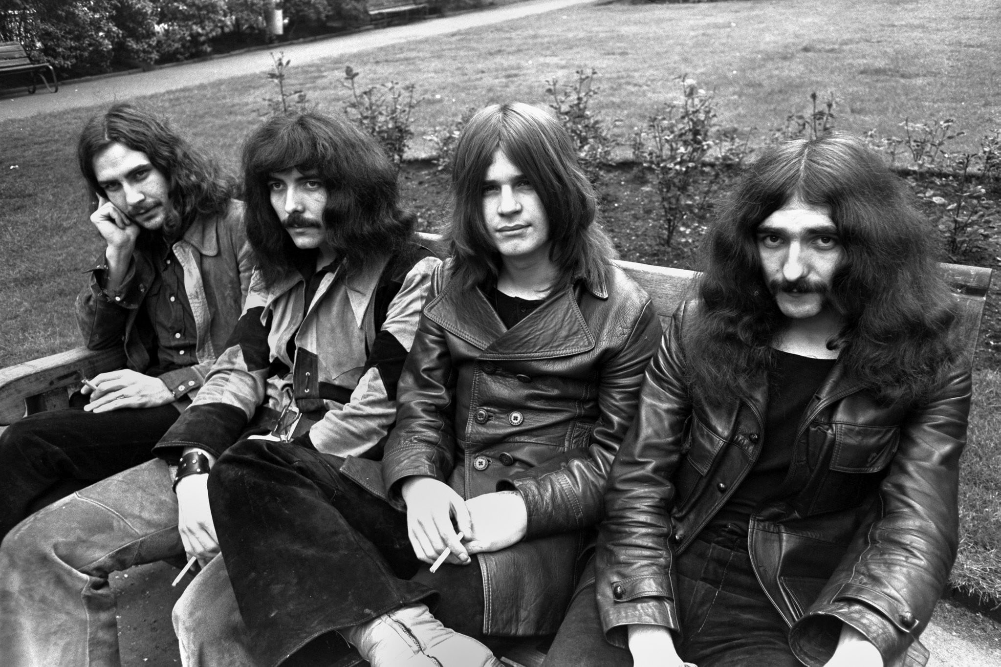 monochrome, clothing, sitting, jacket, portrait, musician, leather, teenager, togetherness, adult, people, friendship, beautiful woman, zip, Geezer Butler, HD Wallpaper