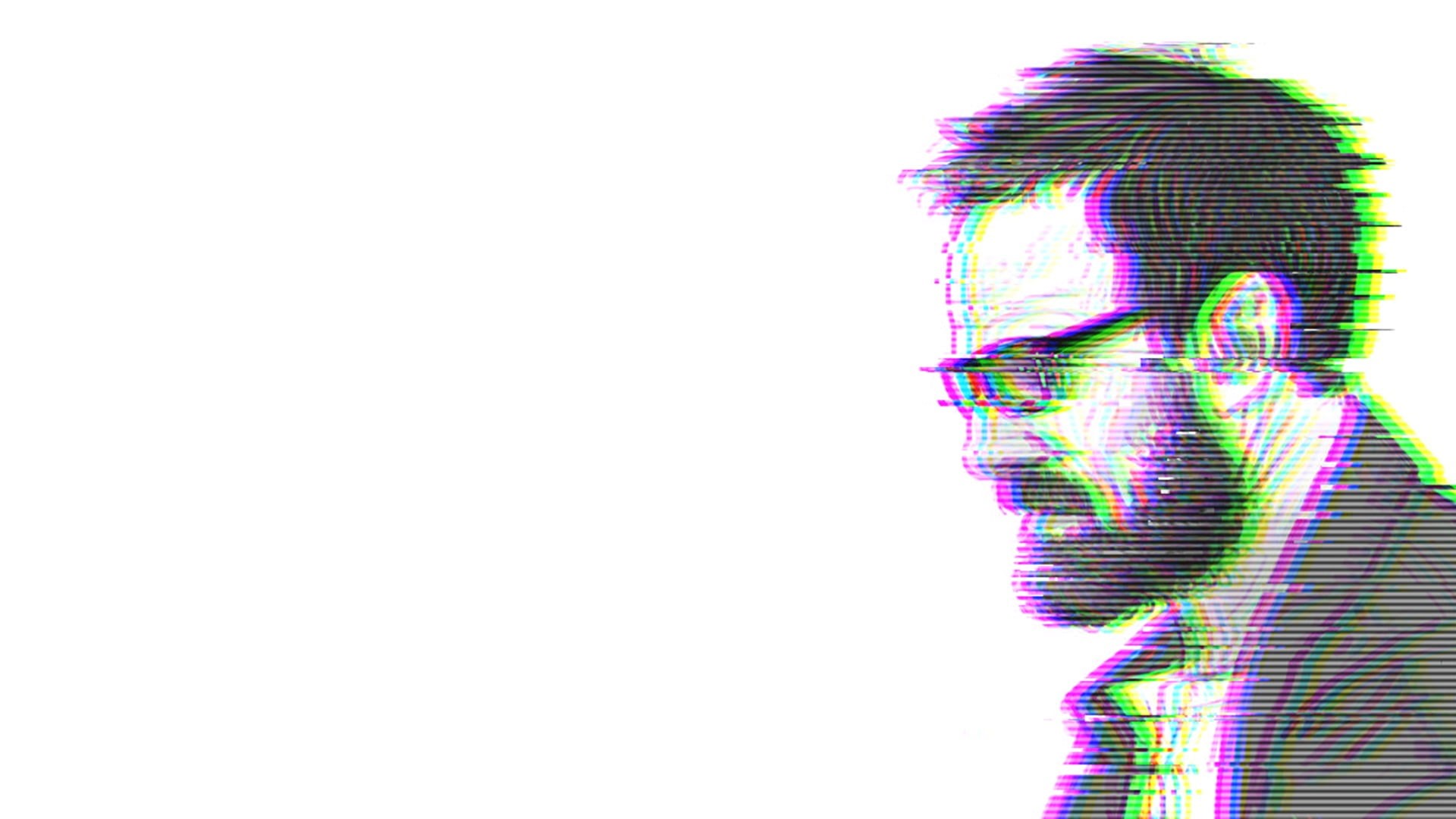 pink color, glitch art, chromatic aberration, white, adult, one person, walter, purple, human face, teenager, 1080P, young adult, portrait, HD Wallpaper