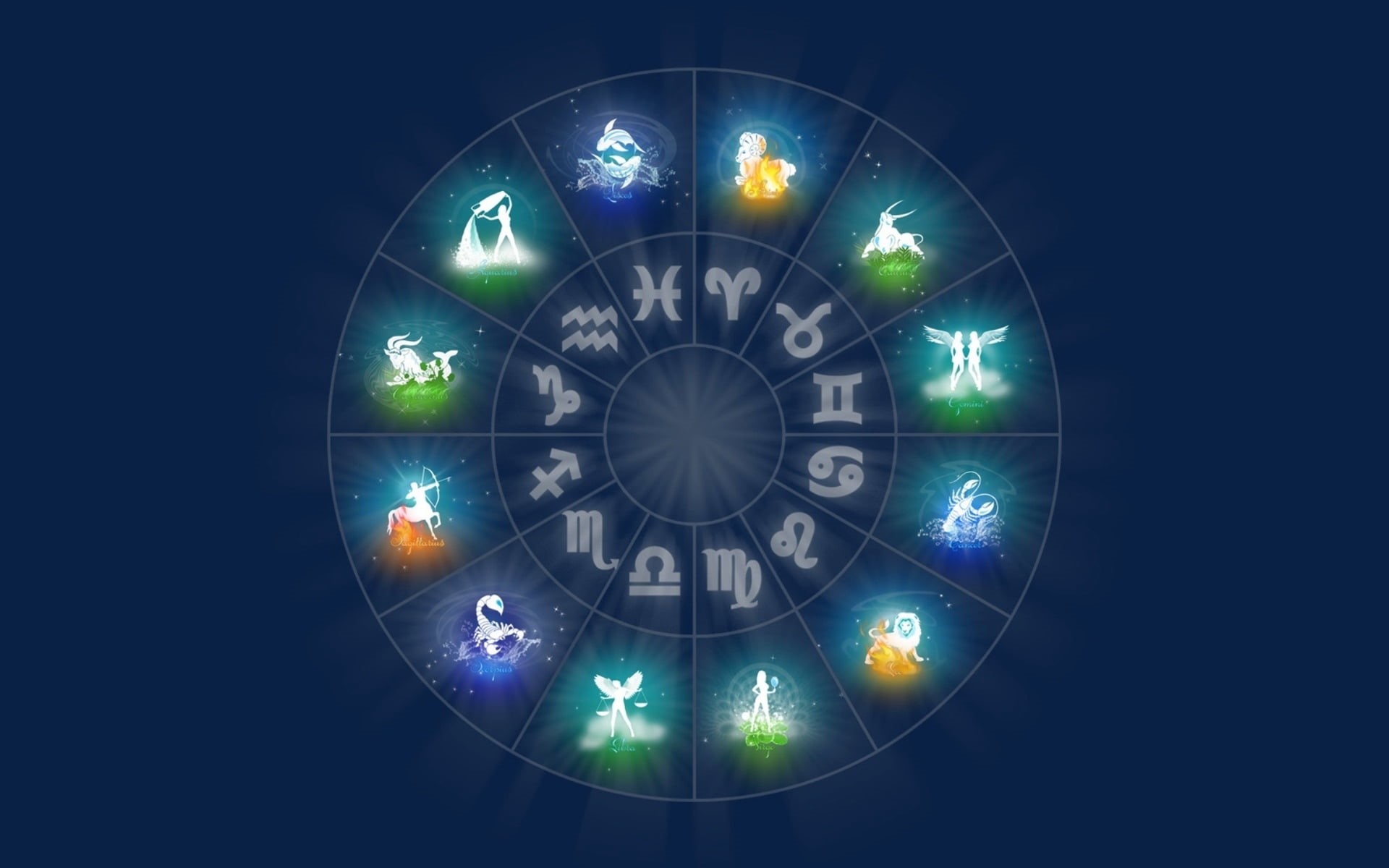 Zodiac, glowing, globe - man made object, illuminated, dark background, connection, global business, technology, geometric shape, computer monitor, shape, HD Wallpaper