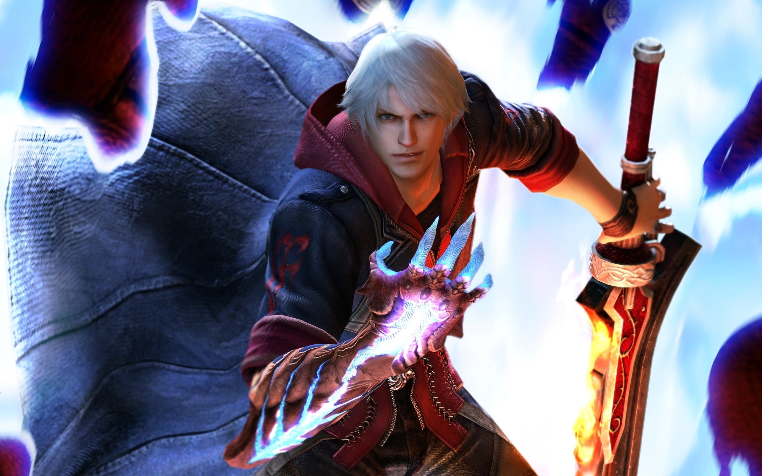 females, one person, playing, Devil May Cry 4, Devil May Cry, real people, Nero (character), indoors, front view, video games, holding, character, music, HD Wallpaper