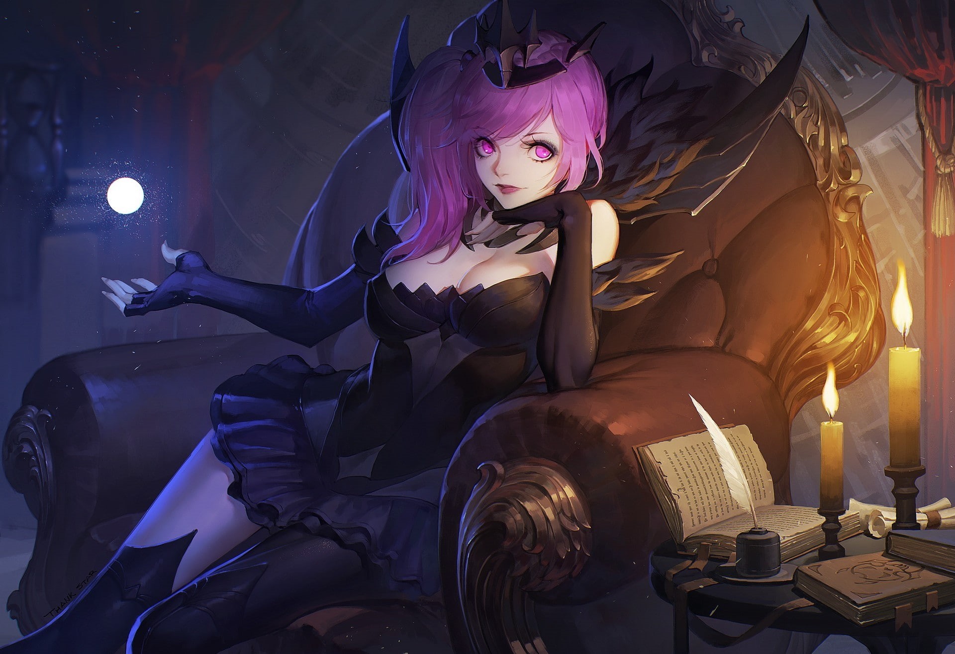 fantasy art, League of Legends, Lux (League of Legends), magic, 1080P, HD Wallpaper