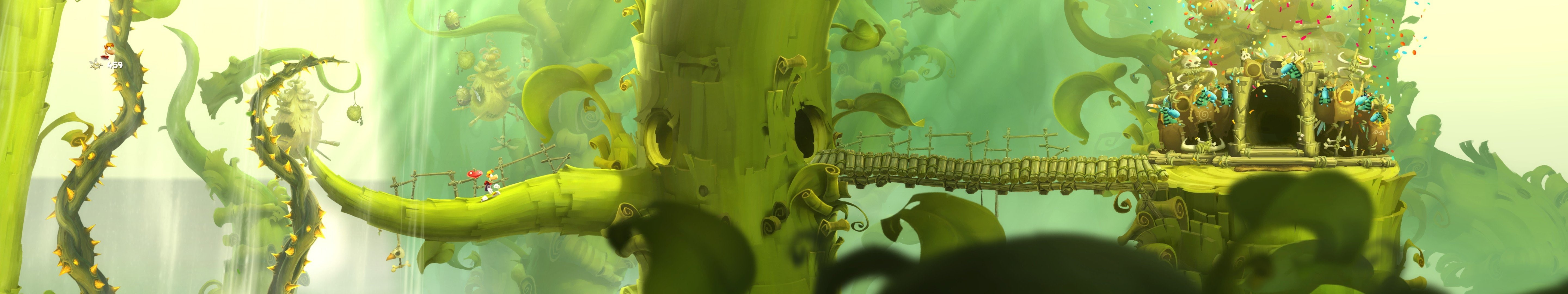 multiple, steam, jeux, jeu, monitor, videogame, video, screen, rayman, multi, triple, 5K, HD Wallpaper