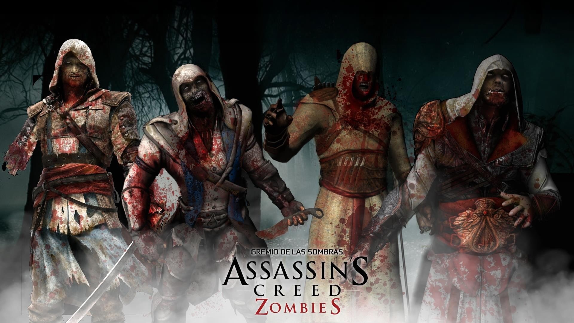 assassin 039 s, zombies, dark, blood, 1080P, creed, HD Wallpaper