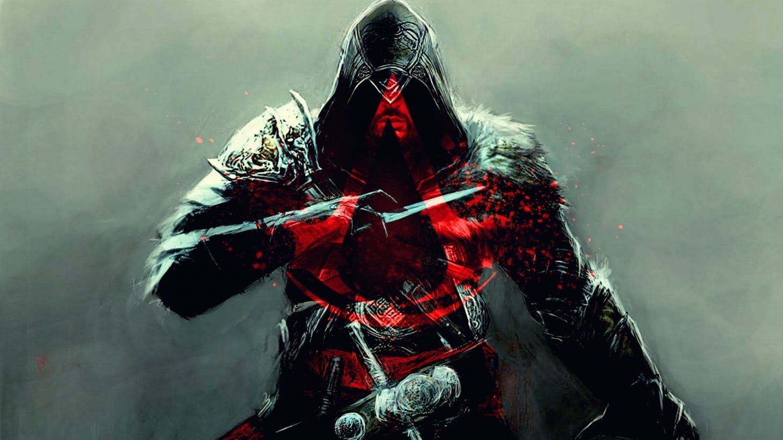 portrait, 720P, front view, s, unrecognizable person, emotion, illustration, red, video games, outdoors, clothing, Assassins Creed, adult, men, creed, HD Wallpaper