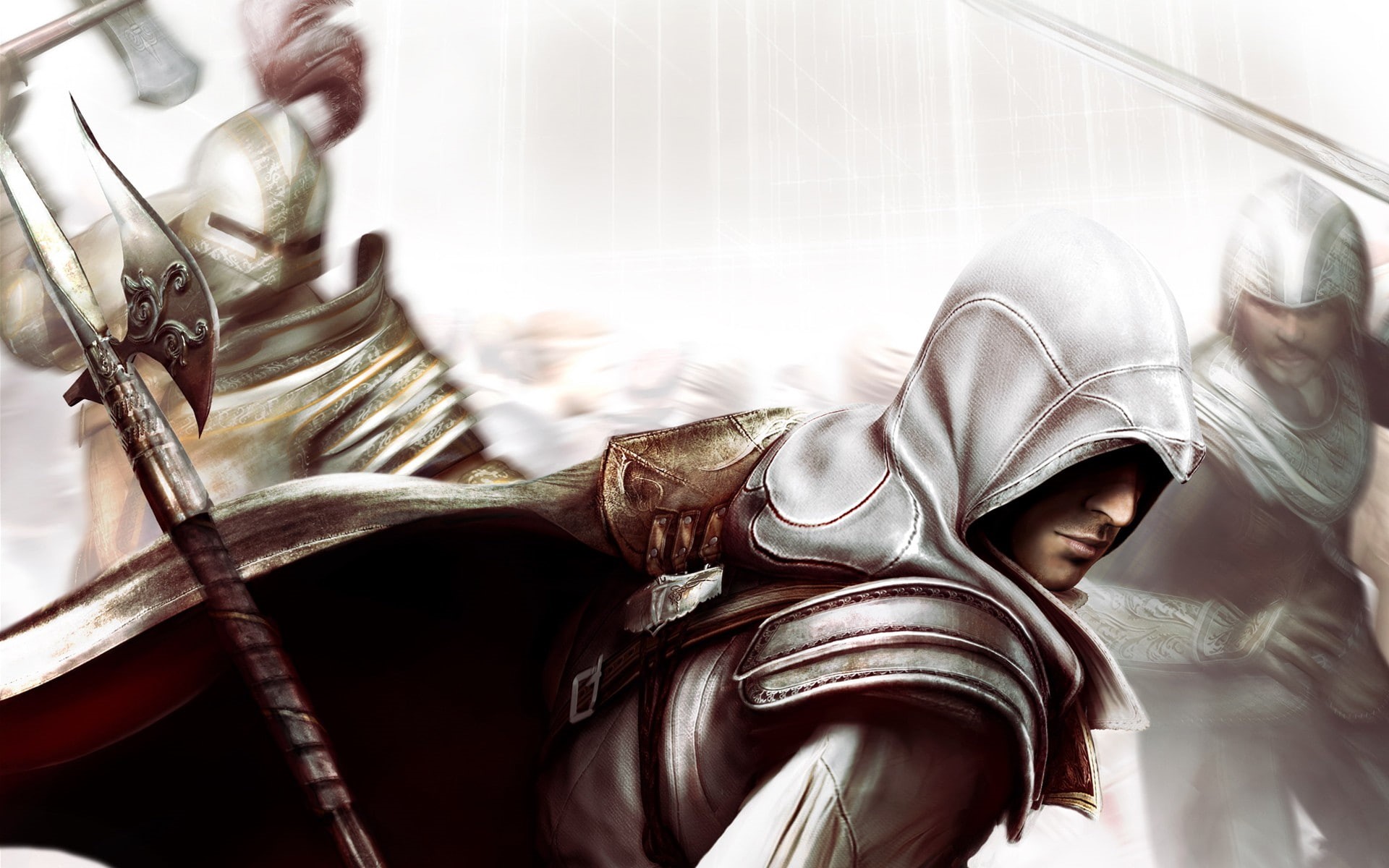 blurred motion, Assassins Creed, young adult, Ezio Auditore da Firenze, adult, women, lifestyles, 1080P, clothing, outdoors, motion, one person, transportation, HD Wallpaper