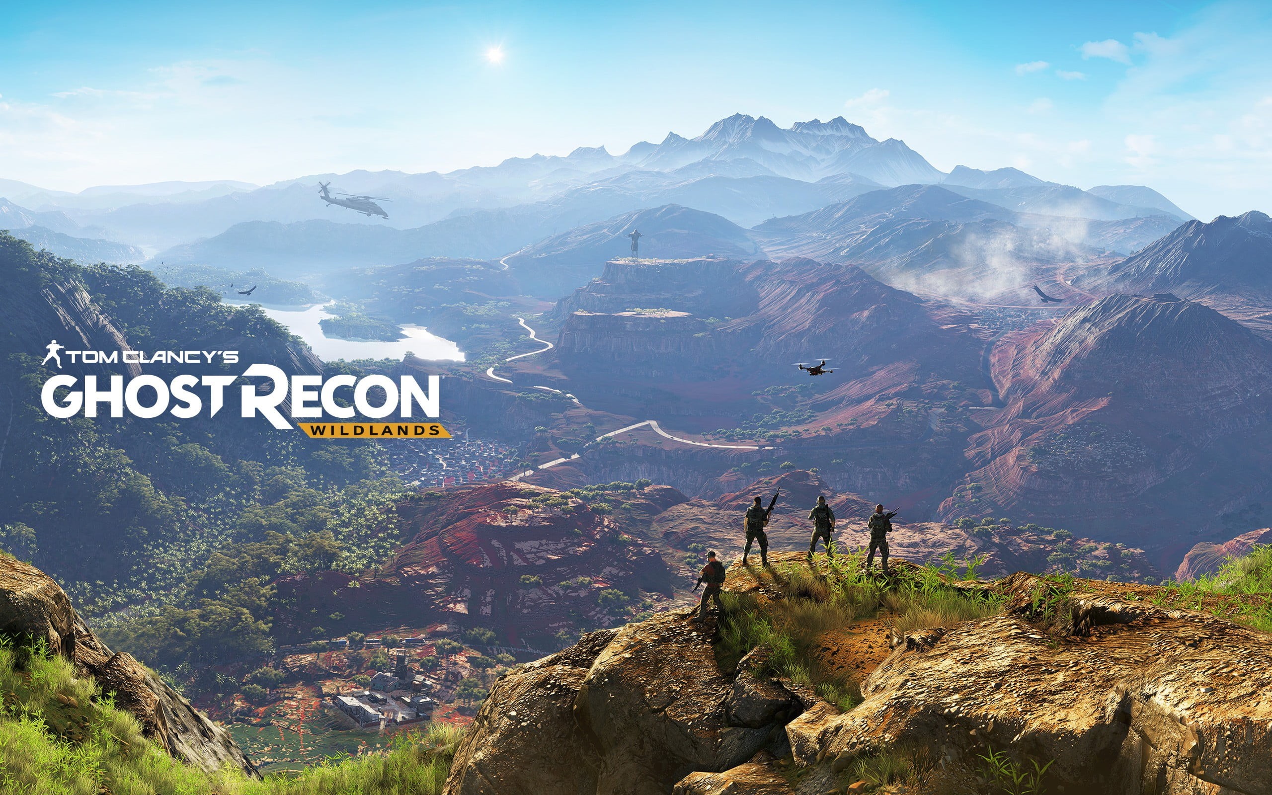 video games, Tom Clancys Ghost Recon, wildlands, idyllic, recon, rock, tranquil scene, landscape, ghost, 2K, adventure, non-urban scene, s, mountain range, HD Wallpaper