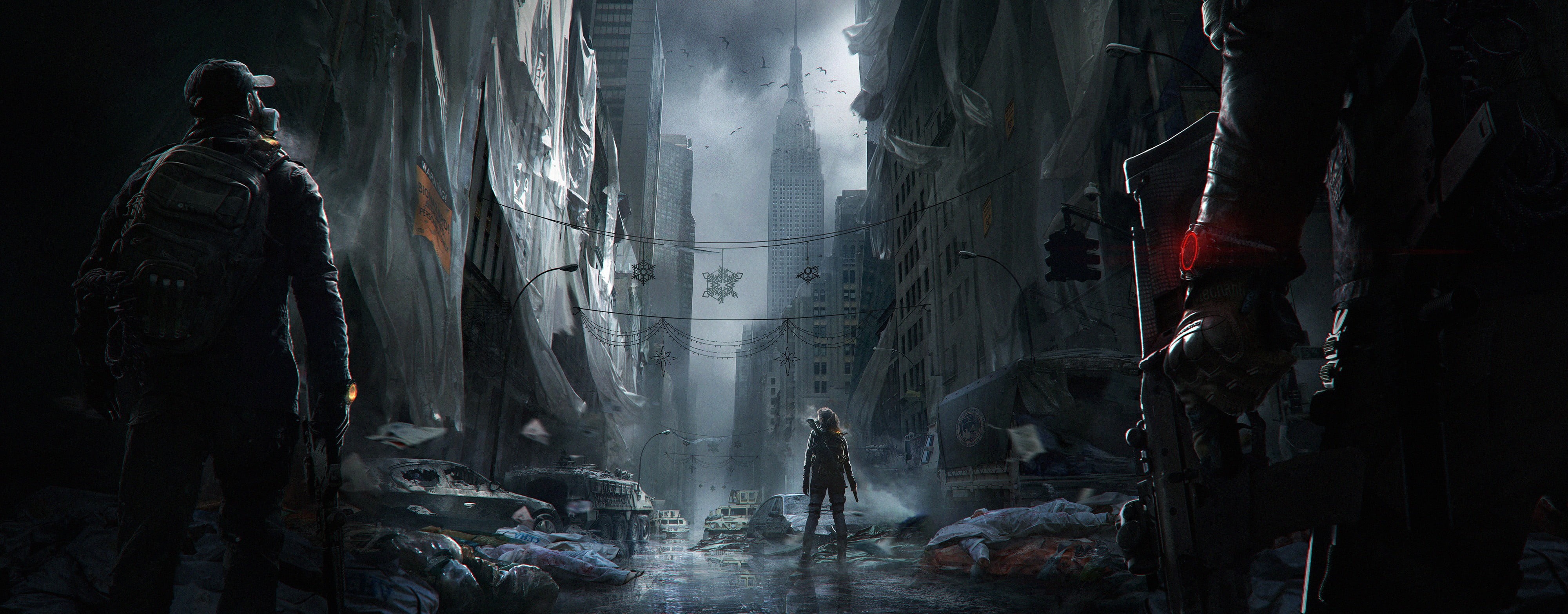 video games, Tom Clancys The Division, place of worship, architecture, 4K, people, computer game, concept art, religion, adult, building, indoors, full length, HD Wallpaper