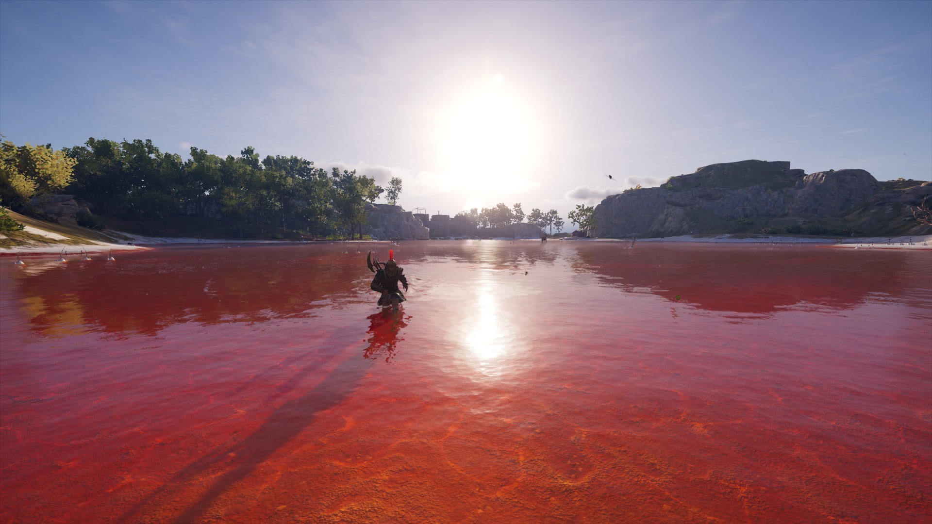 Assassins Creed Odyssey, Assassins Creed, Red sea, screen shot, video games, Spartans, 1080P, Greece, Alexios, HD Wallpaper