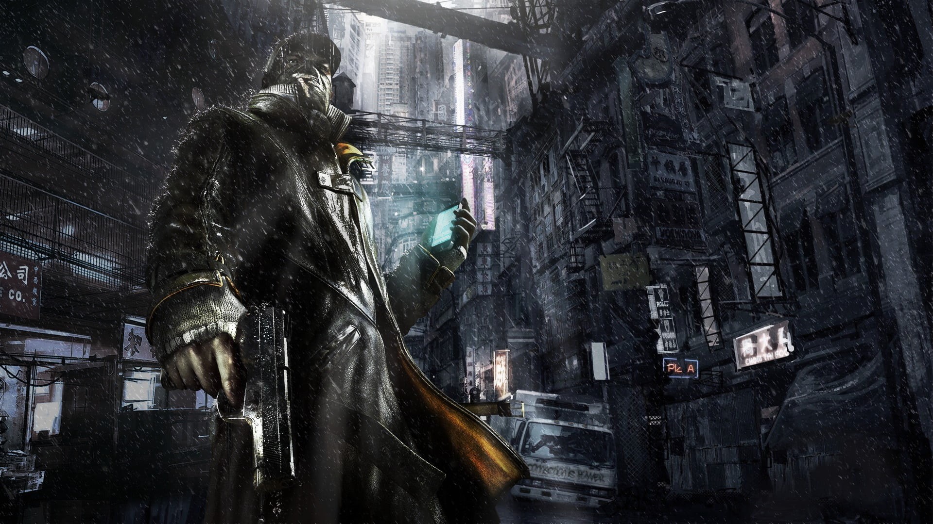 human representation, watch, outdoors, Watch_Dogs, built structure, no people, video games, architecture, gamers, city, art and craft, wet, building, HD Wallpaper