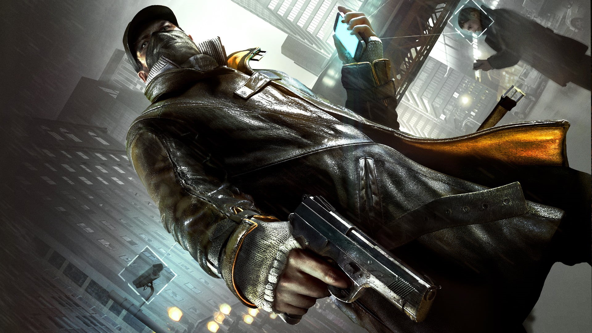 metal, indoors, architecture, statue, the city, game, representation, weapons, sculpture, application, close-up, shoe, no people, Watch Dogs, digital, human representation, HD Wallpaper