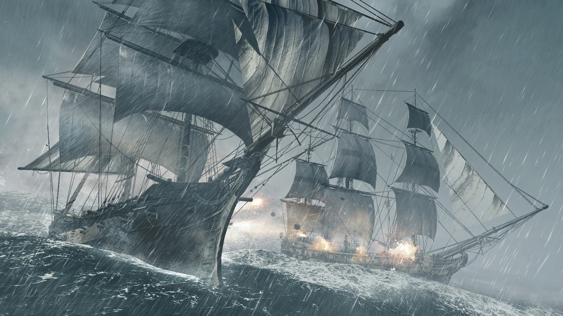 storm, blue, digital composite, Wii U, 2013, Ubisoft Singapore, Ubisoft Ukraine, PlayStation 3, Ubisoft Montreal, gray, rain, 1080P, power in nature, night, HD Wallpaper