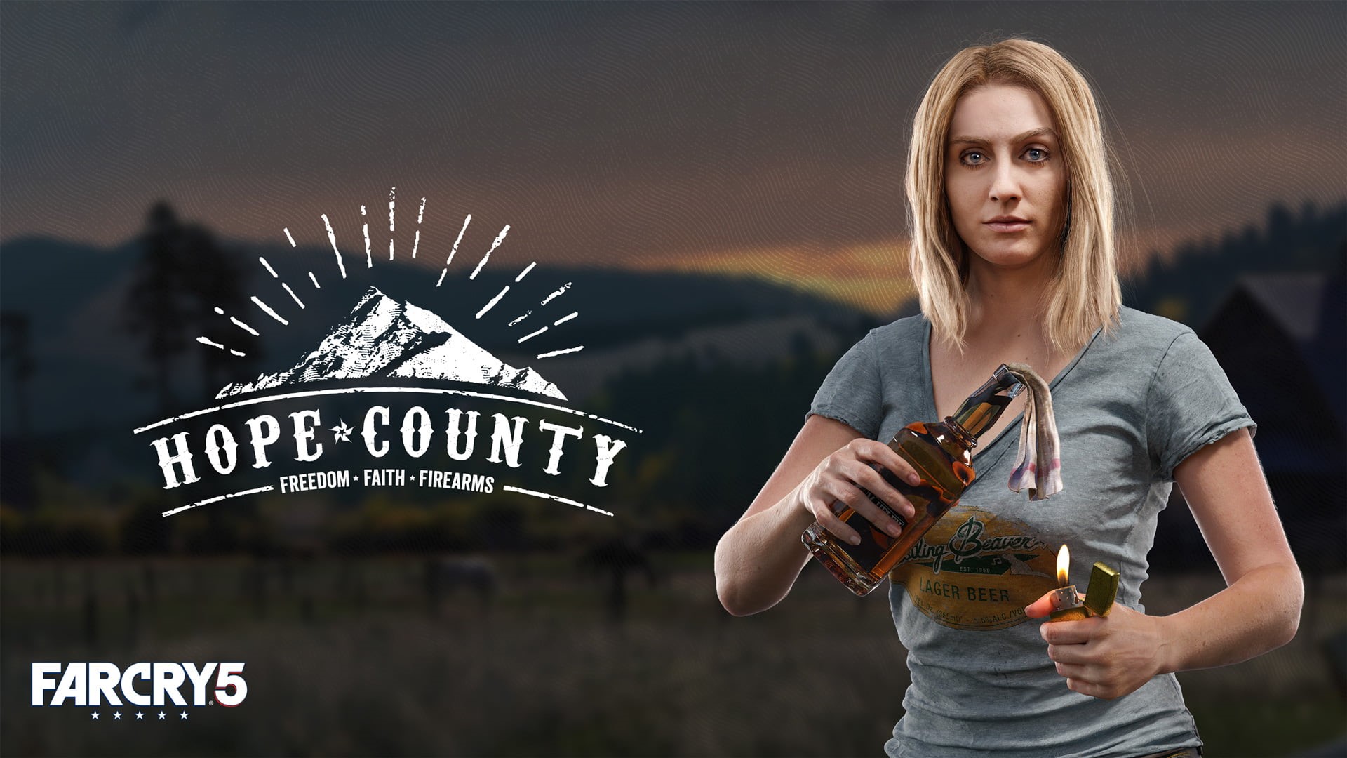 looking at camera, glass, happy hour, food and drink, beer - alcohol, waist up, Xbox One, holding, Far Cry 5, standing, adult, Far Cry, drinking, young women, HD Wallpaper