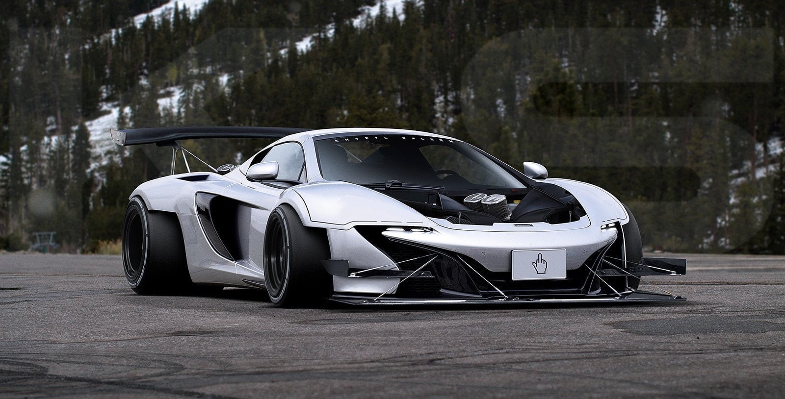 render, widebody, Khyzyl Saleem, 720P, McLaren, digital art, car, HD Wallpaper