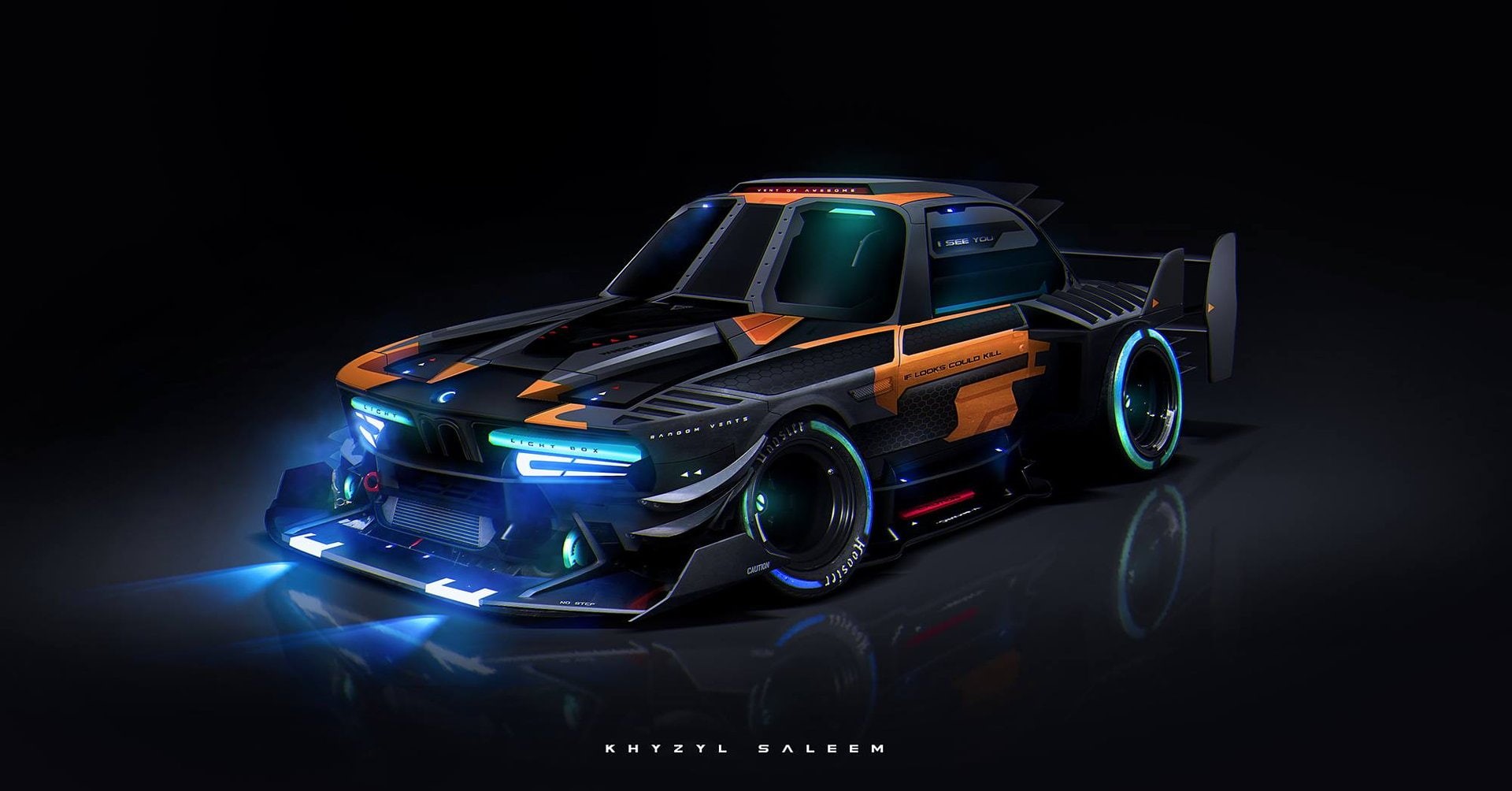 close-up, multi colored, illuminated, choice, indoors, studio shot, no people, black background, 1080P, technology, futuristic, widebody, Khyzyl Saleem, HD Wallpaper