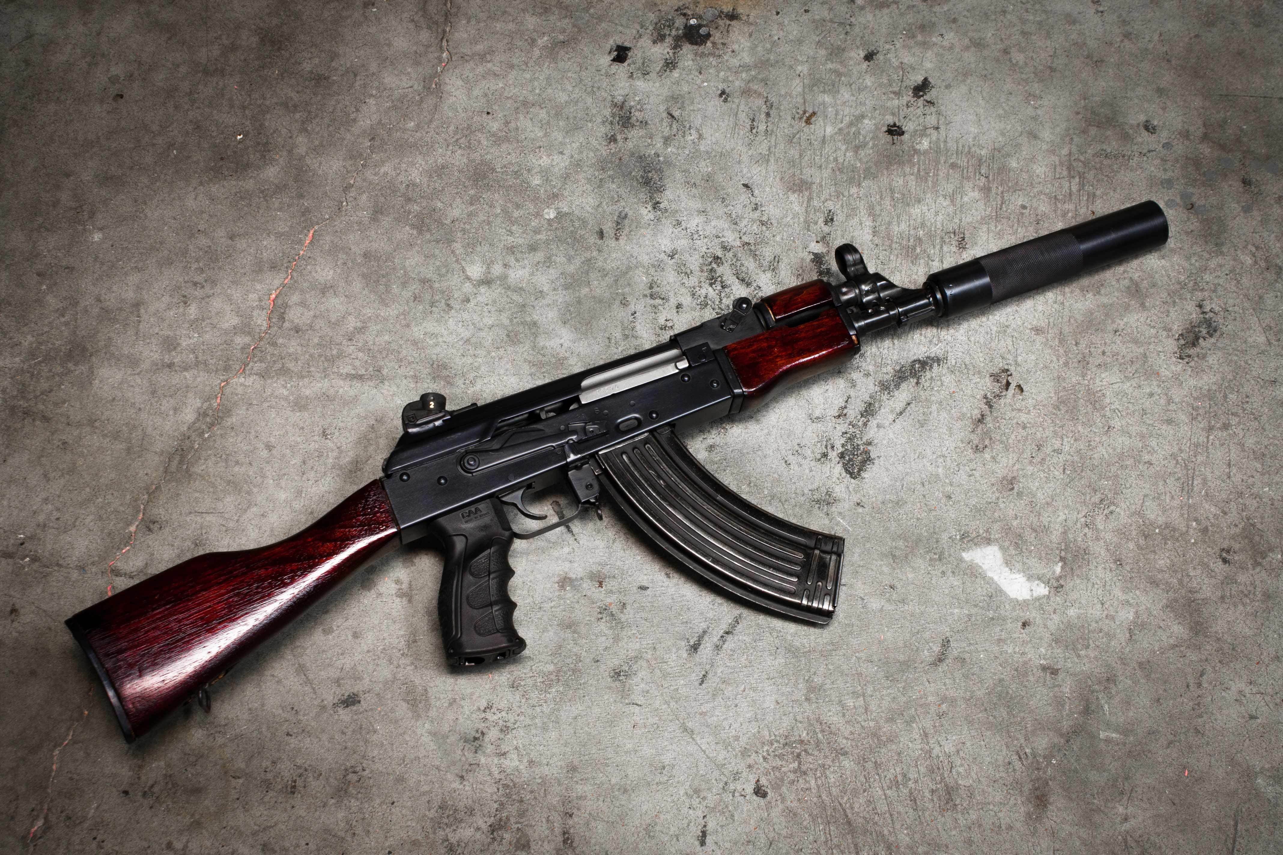 background, sign, brown, high angle view, security, still life, violence, communication, danger, sniper, AK-74, no people, handgun, shooting A Weapon, gun, HD Wallpaper