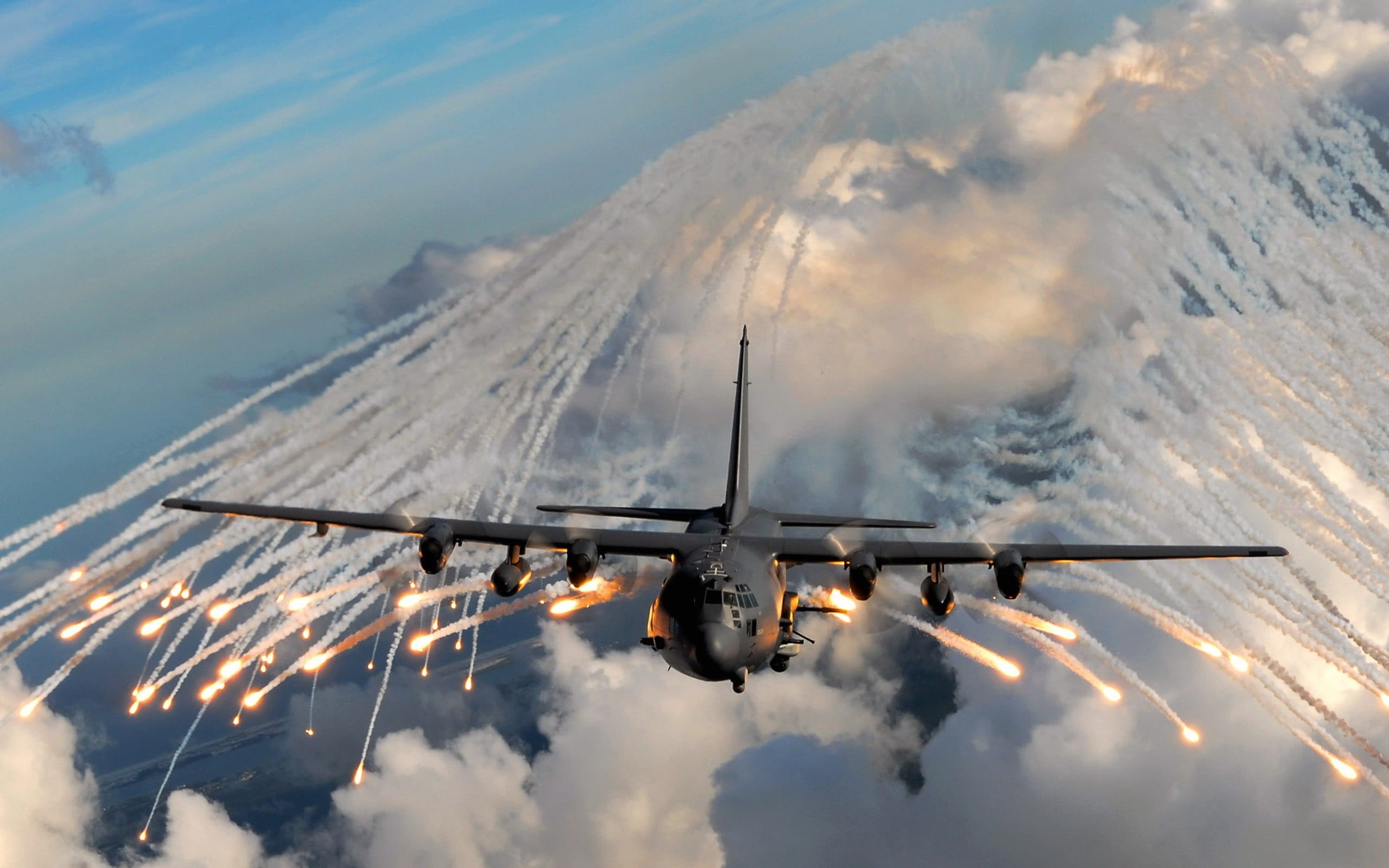 sky, no people, air force, motion, transportation, air vehicle, on the move, airplane, flying, aircraft, mode of transportation, cloud - sky, army, military aircraft, HD Wallpaper