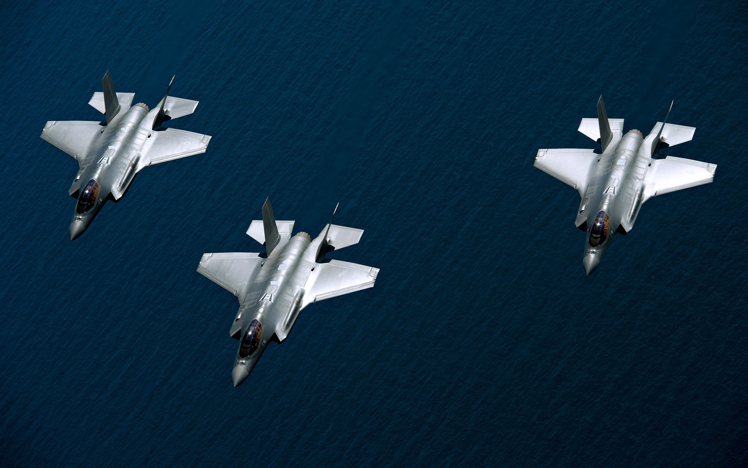 jet fighter, 2K, US Air Force, aircraft, military aircraft, Lockheed Martin F-35 Lightning II, HD Wallpaper