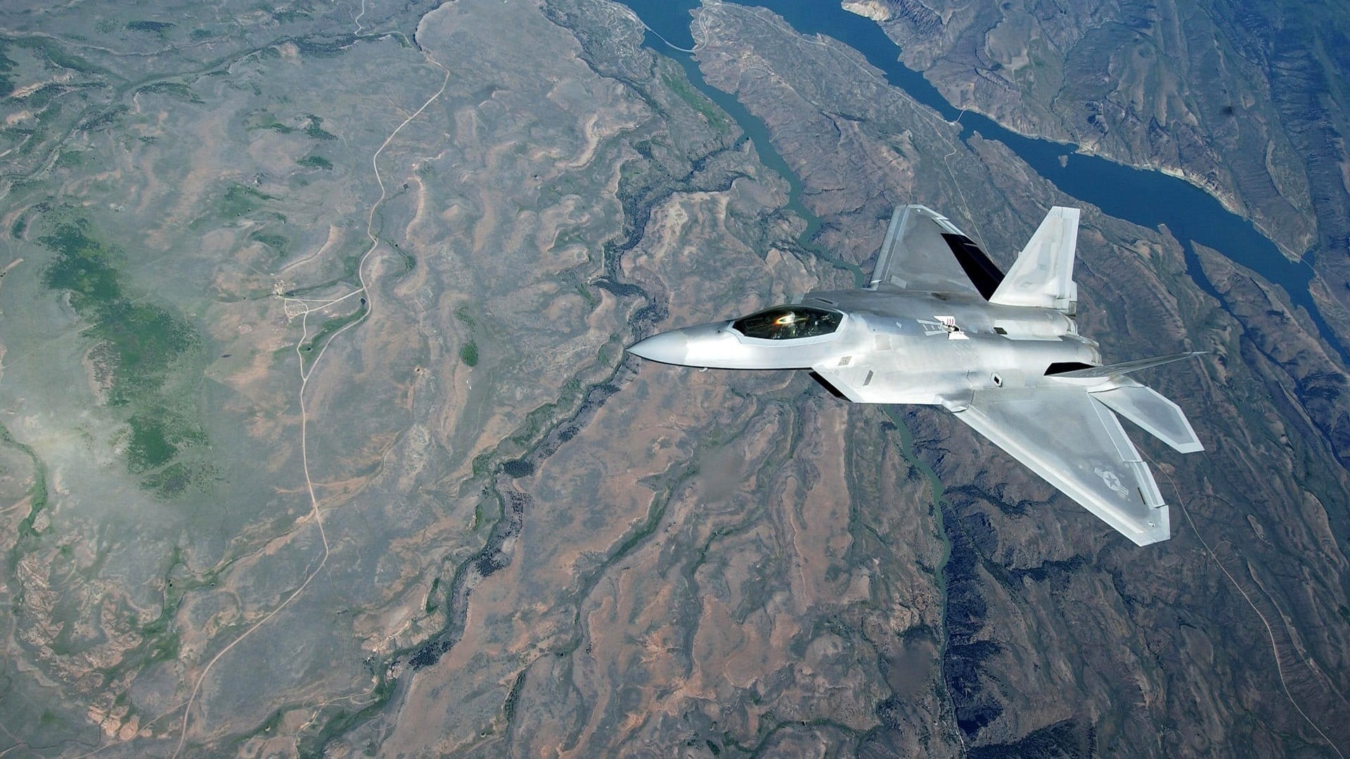 tool, aircraft, military aircraft, jets, gray, airplane, vehicle, military, 1080P, metal, black, F-22 Raptor, HD Wallpaper