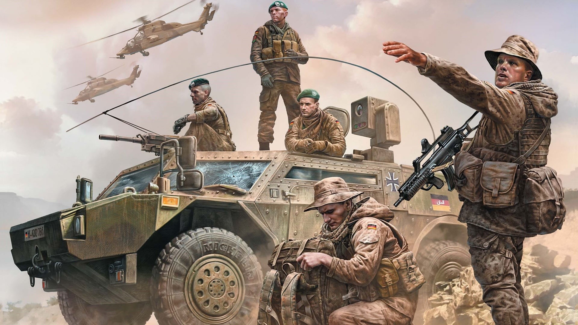1080P, Present day, Modern German army, Bundeswehr, German military men, HD Wallpaper