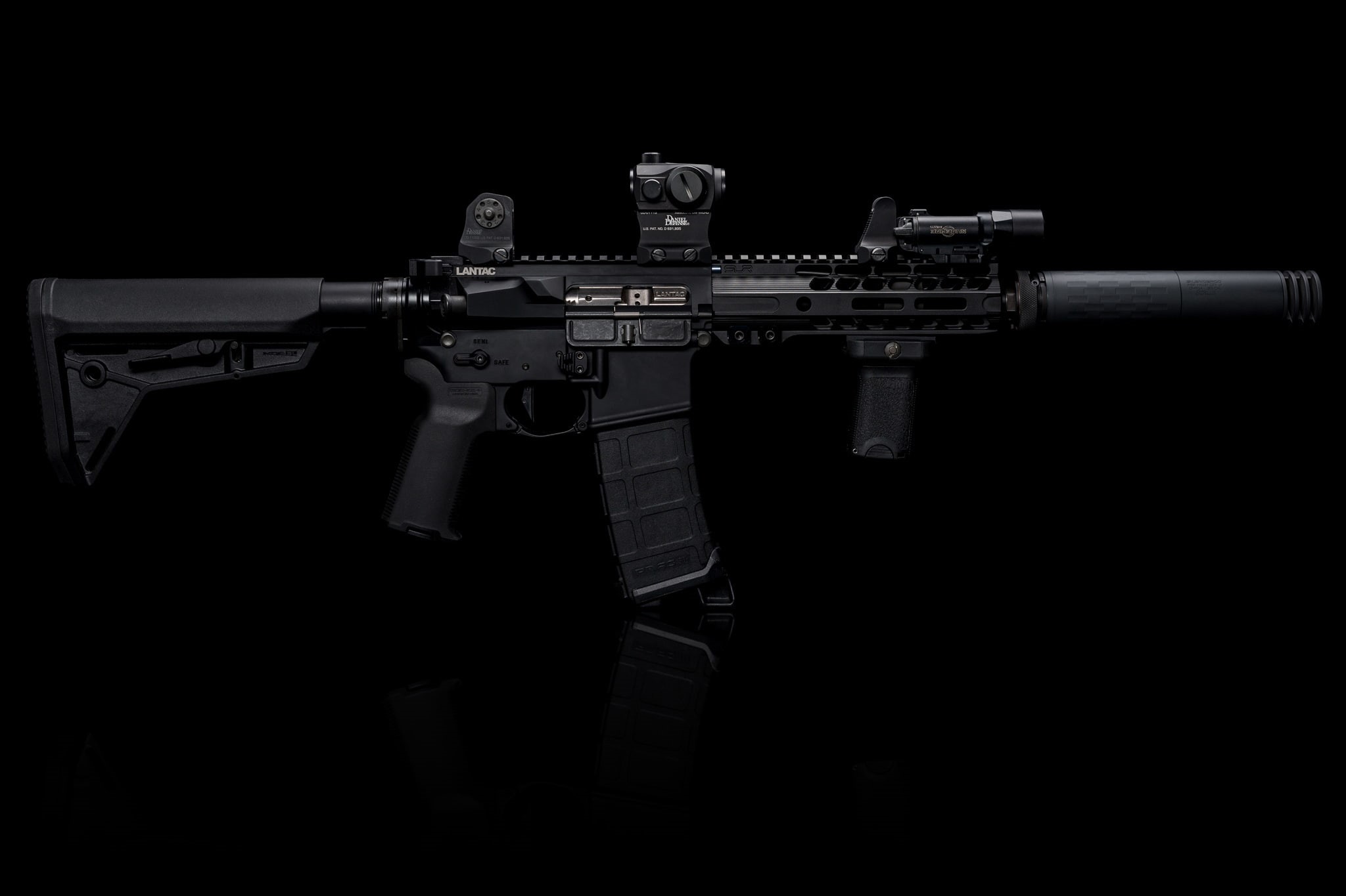 AR-15, 1080P, assault rifle, design, weapons, HD Wallpaper