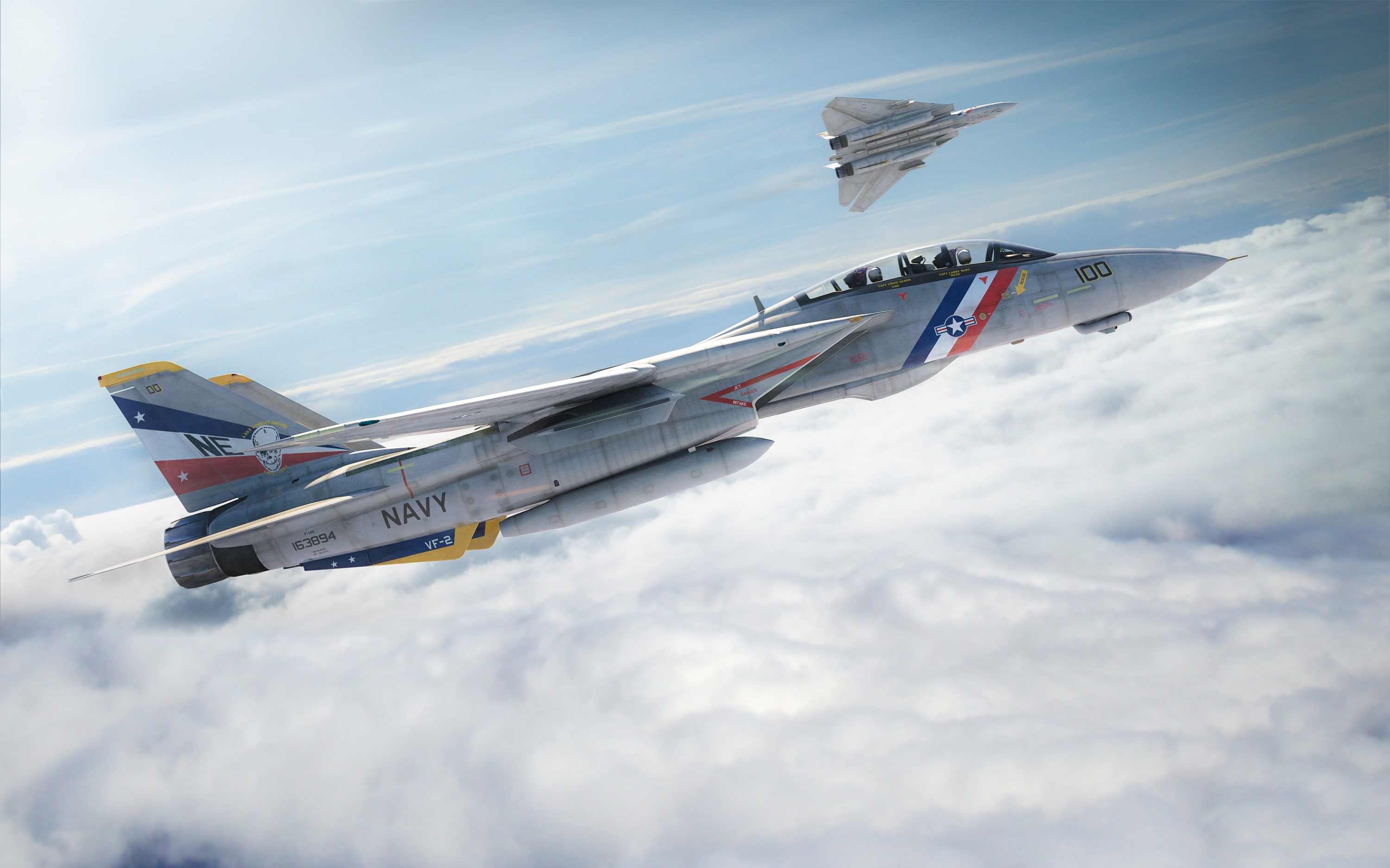 2K, Jet Fighters, Grumman F-14 Tomcat, HD Wallpaper