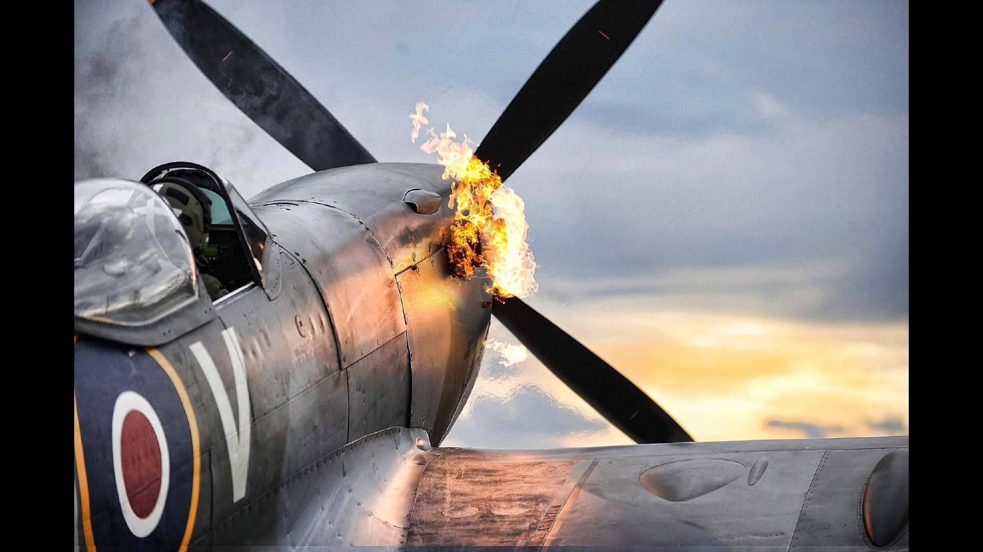 metal, mode of transportation, spitfire, fire, car, protection, no people, outdoors, airplane, nature, safety, propeller, military aircraft, 1080P, land vehicle, HD Wallpaper