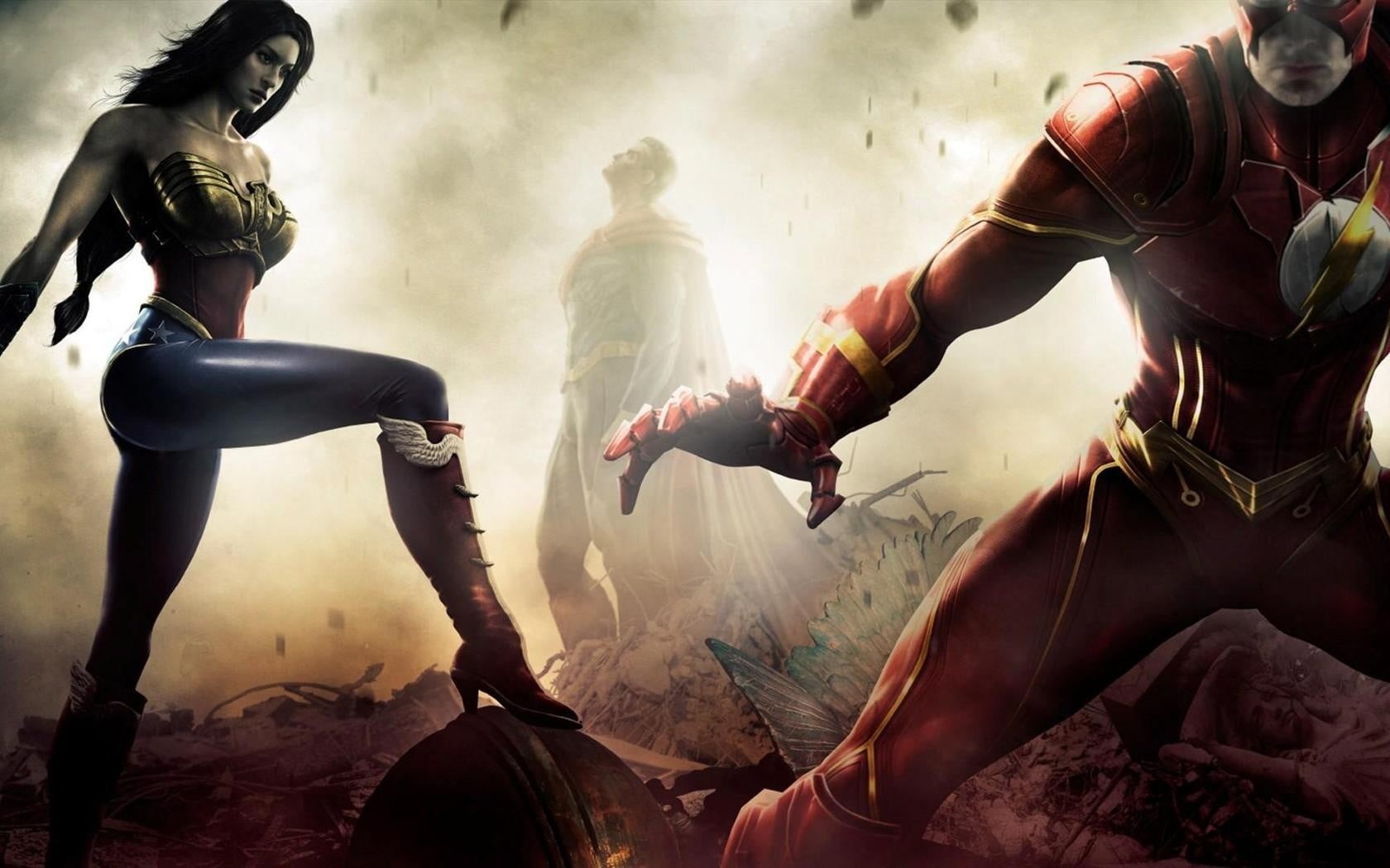 low angle view, nature, indoors, sport, group Of People, men, motion, dancing, The Flash, woman, 720P, Wonder Woman, flash, aggression, smoke - physical structure, HD Wallpaper