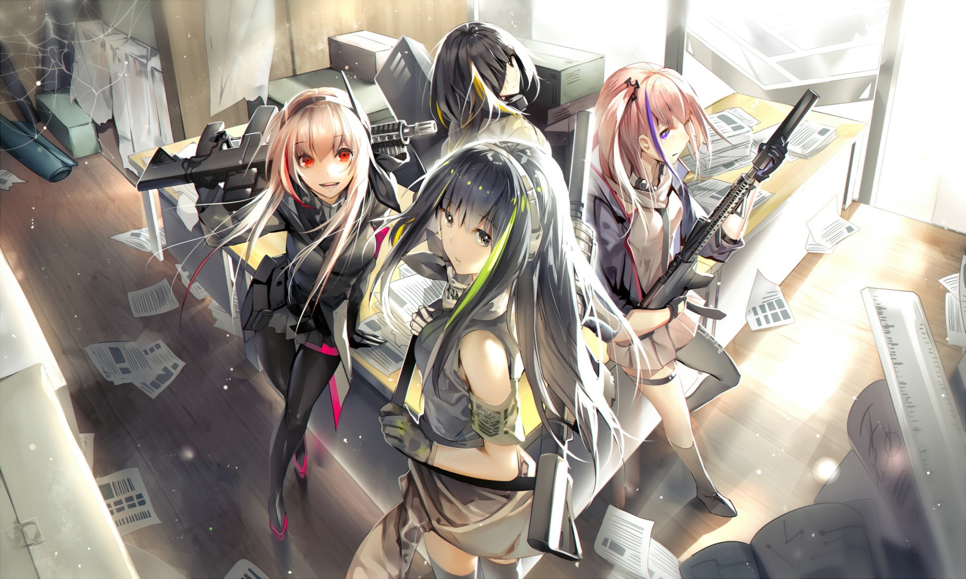 1080P, AR15 (Girls Frontline), Video Game, M4A1 (Girls Frontline), M4 Sopmod II (Girls Frontline), M16a1 (Girls Frontline), Girls Frontline, HD Wallpaper