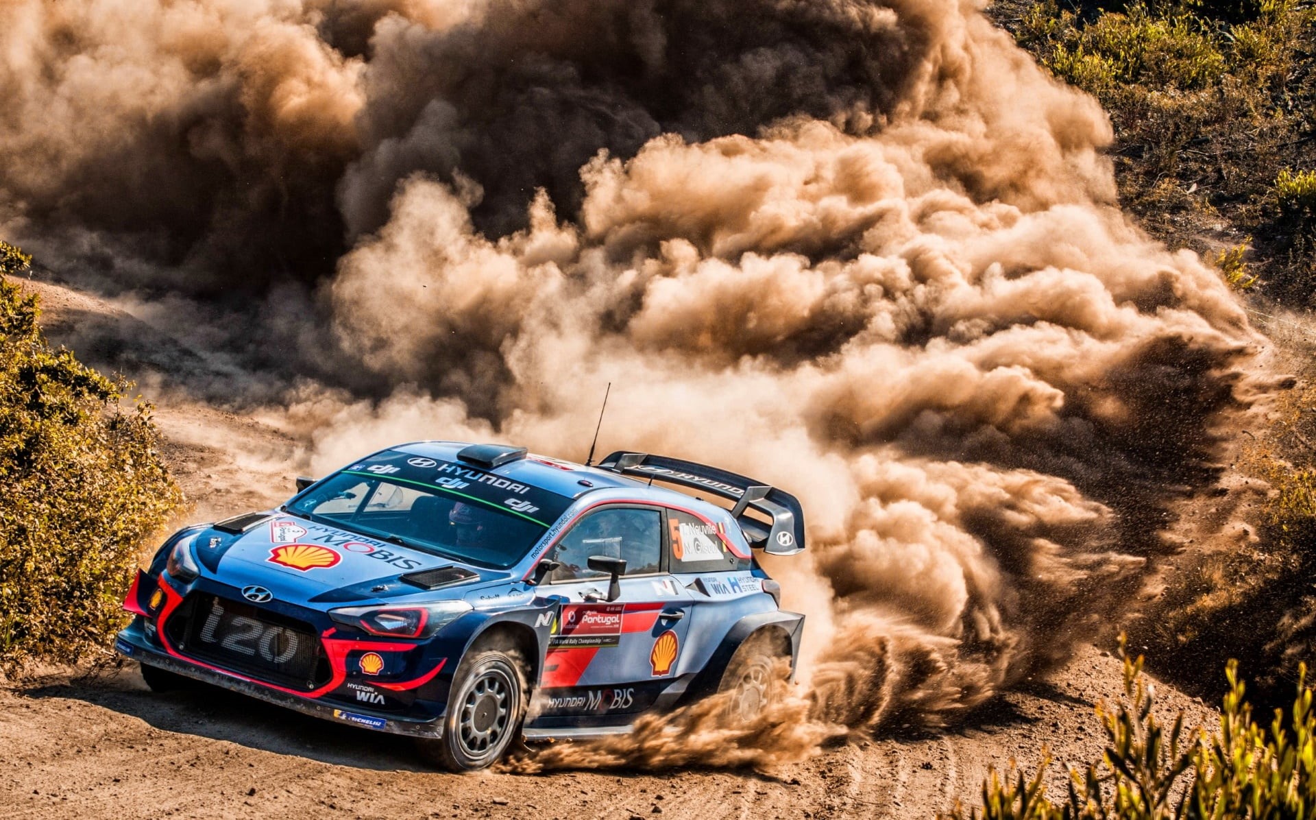 Portugal, 1080P, car, Hyundai, vehicle, wrc, Rally, dirt, racing, HD Wallpaper