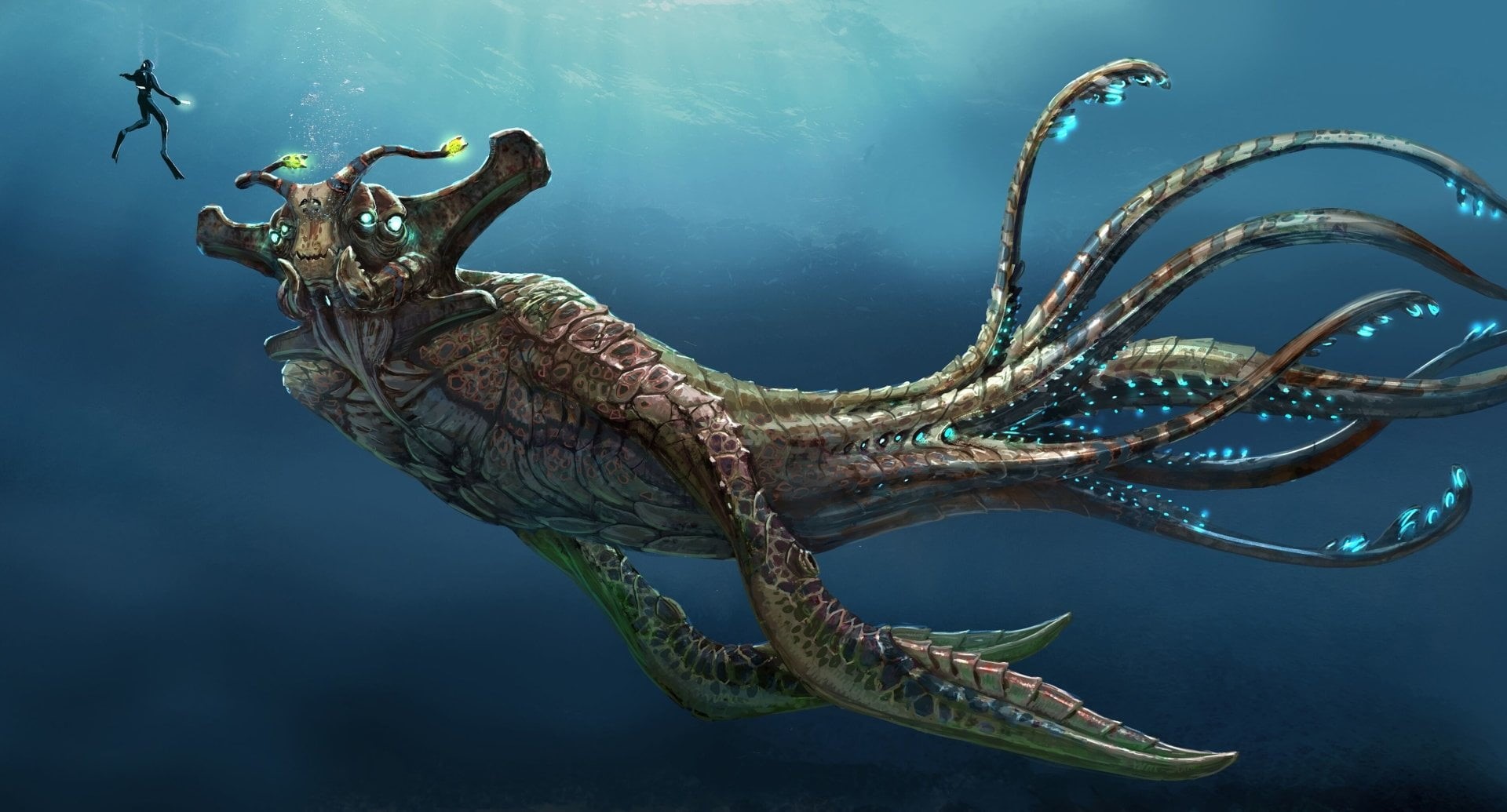 water, animals in the wild, swimming, animal, reptile, animal wildlife, undersea, sea life, beauty in nature, no people, Video Game, vertebrate, marine, HD Wallpaper