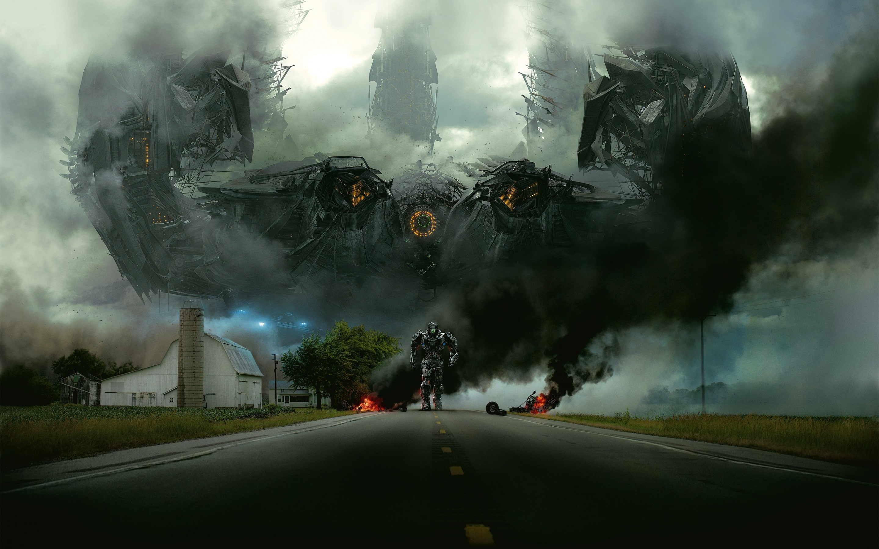 transformer, extermination, 2K, Transformers, robot, age, Age Of Extinction, extinction, The Age of extermination Transformers, road, HD Wallpaper