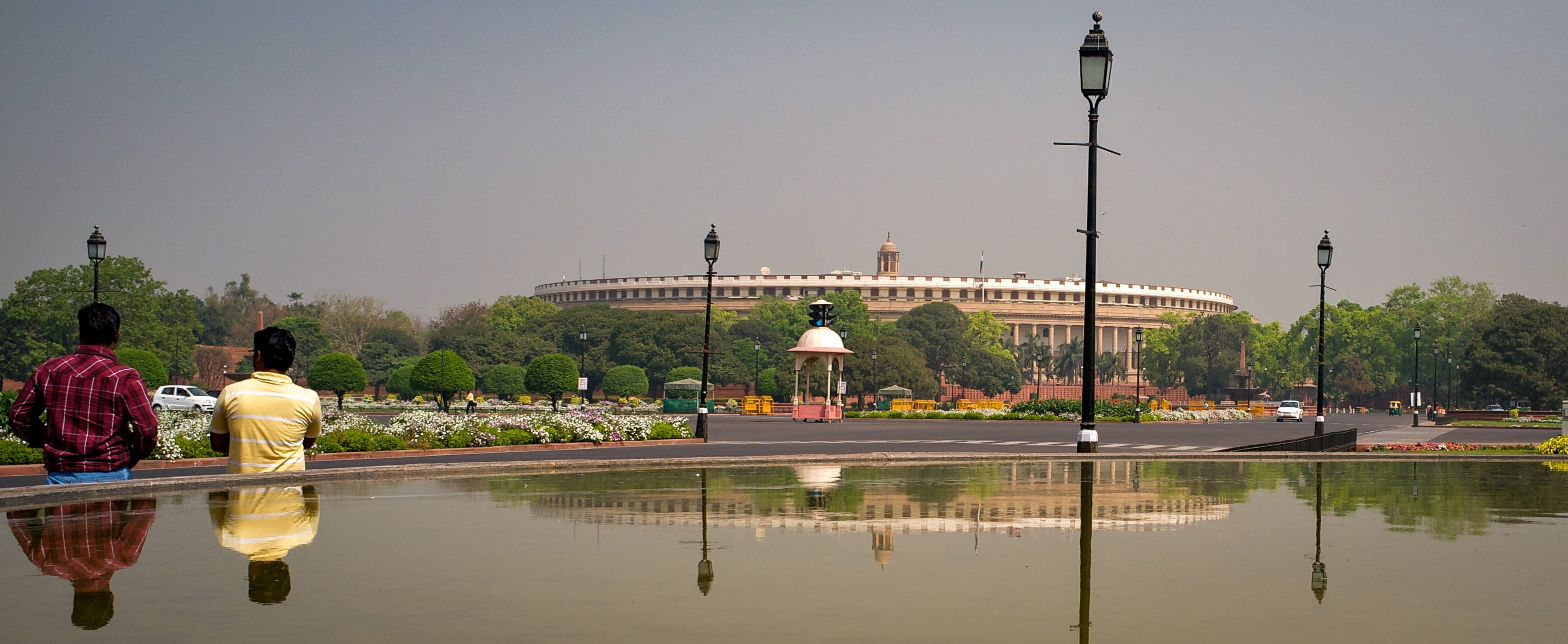 sky, indian parliament, spirituality, travel destinations, water, tourism, reflection, plant, tree, belief, lake, architecture, religion, the past, travel, HD Wallpaper