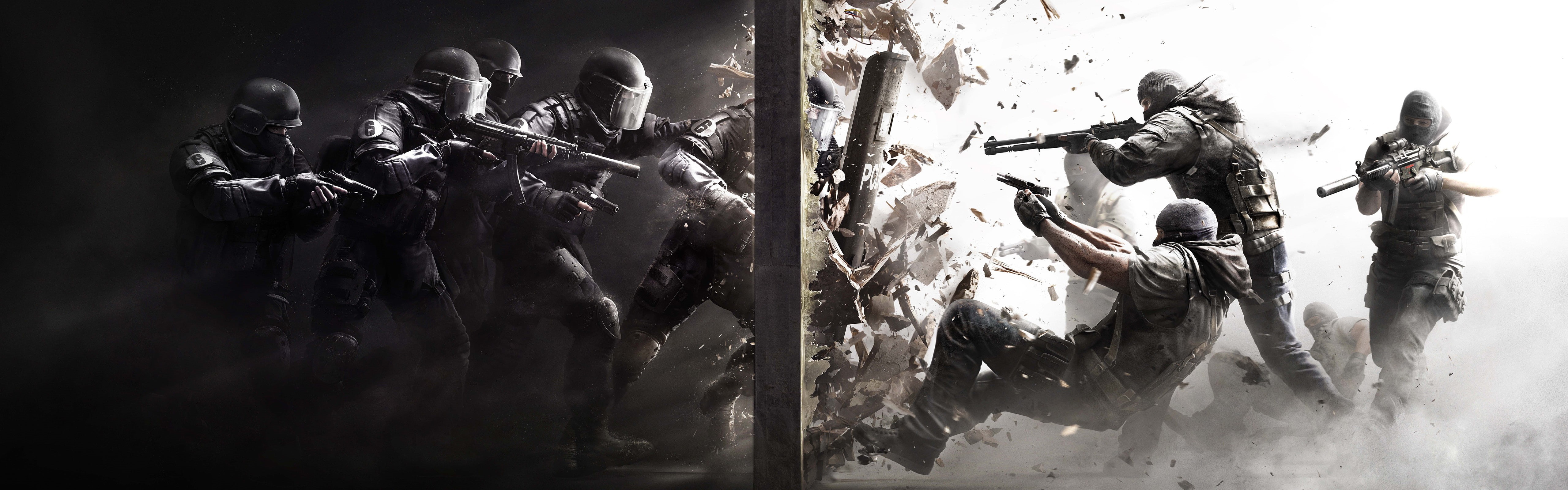 special Forces, Rainbow Six, Dual Monitors, Multiple Display, Tactical, video games, 5K, HD Wallpaper