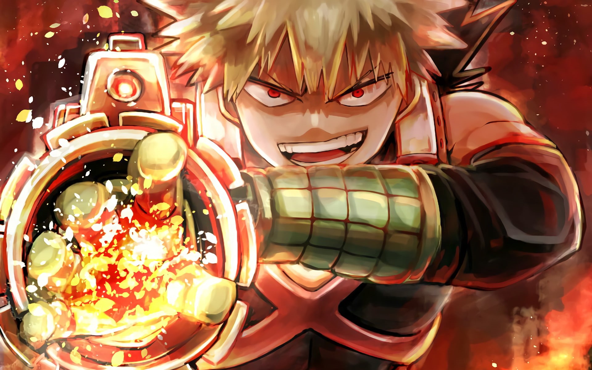 1080P, Anime, Katsuki Bakugou, My Hero Academia, HD Wallpaper