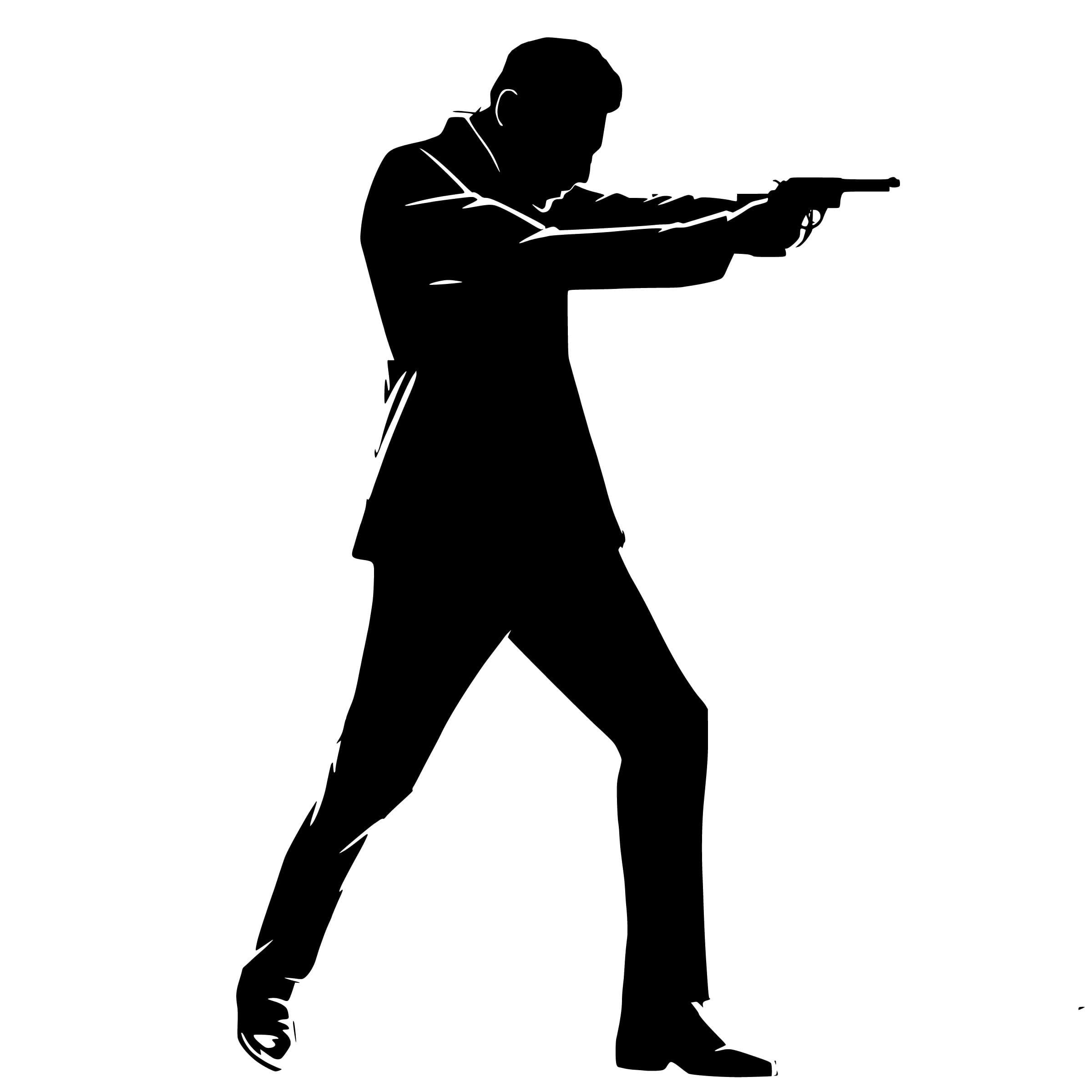 gun, adult, side view, point, one person, white background, fashion, leisure activity, identity, agent, police, cut out, illustration, full length, aggressive, Phone HD Wallpaper