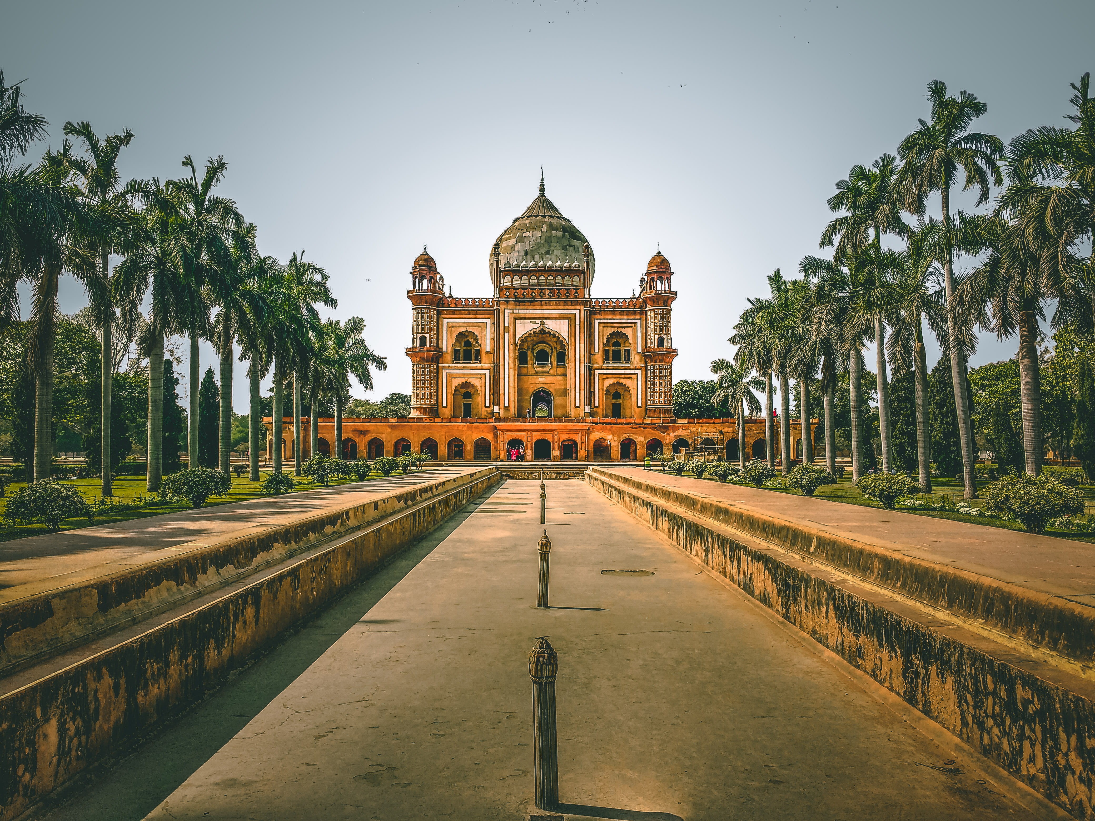 coconut palm tree, palm tree, tourism, built structure, nature, travel, travel destinations, mosque, treelined, tropical climate, architecture, outdoors, HD Wallpaper