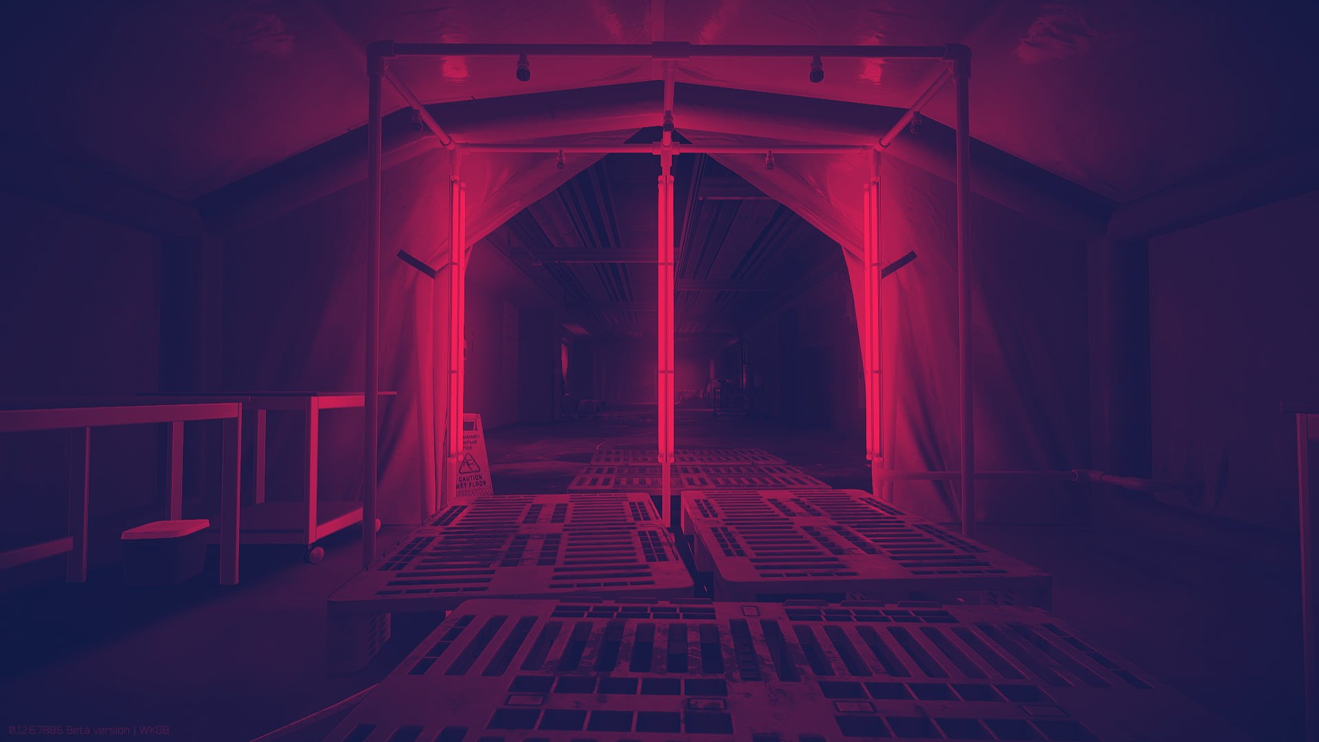 neon, Terragroup Labs, dark, Escape from Tarkov, 1080P, Terragroup, red, Labs, HD Wallpaper