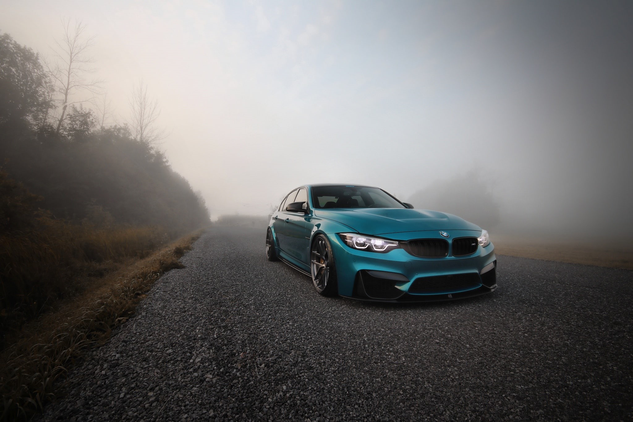 BMW, F80, LED, Blue, 1080P, Fog, Sight, HD Wallpaper