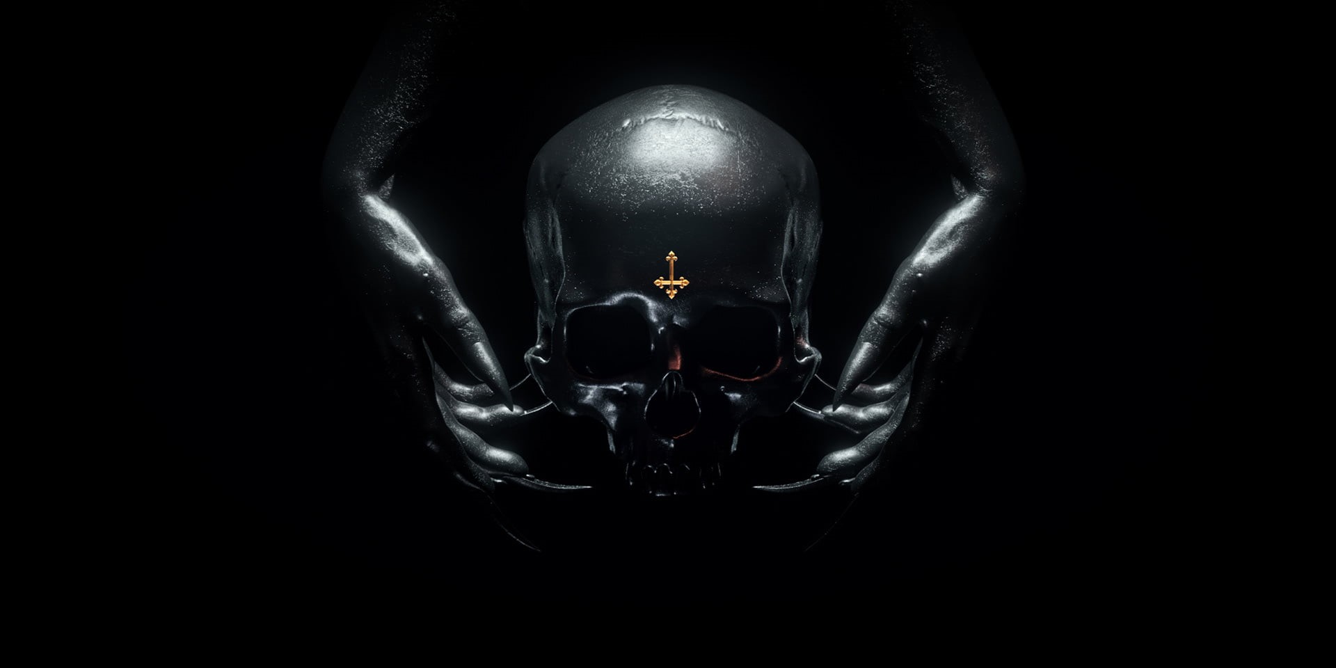 minimalism, billelis, dark, skull, 1080P, HD Wallpaper
