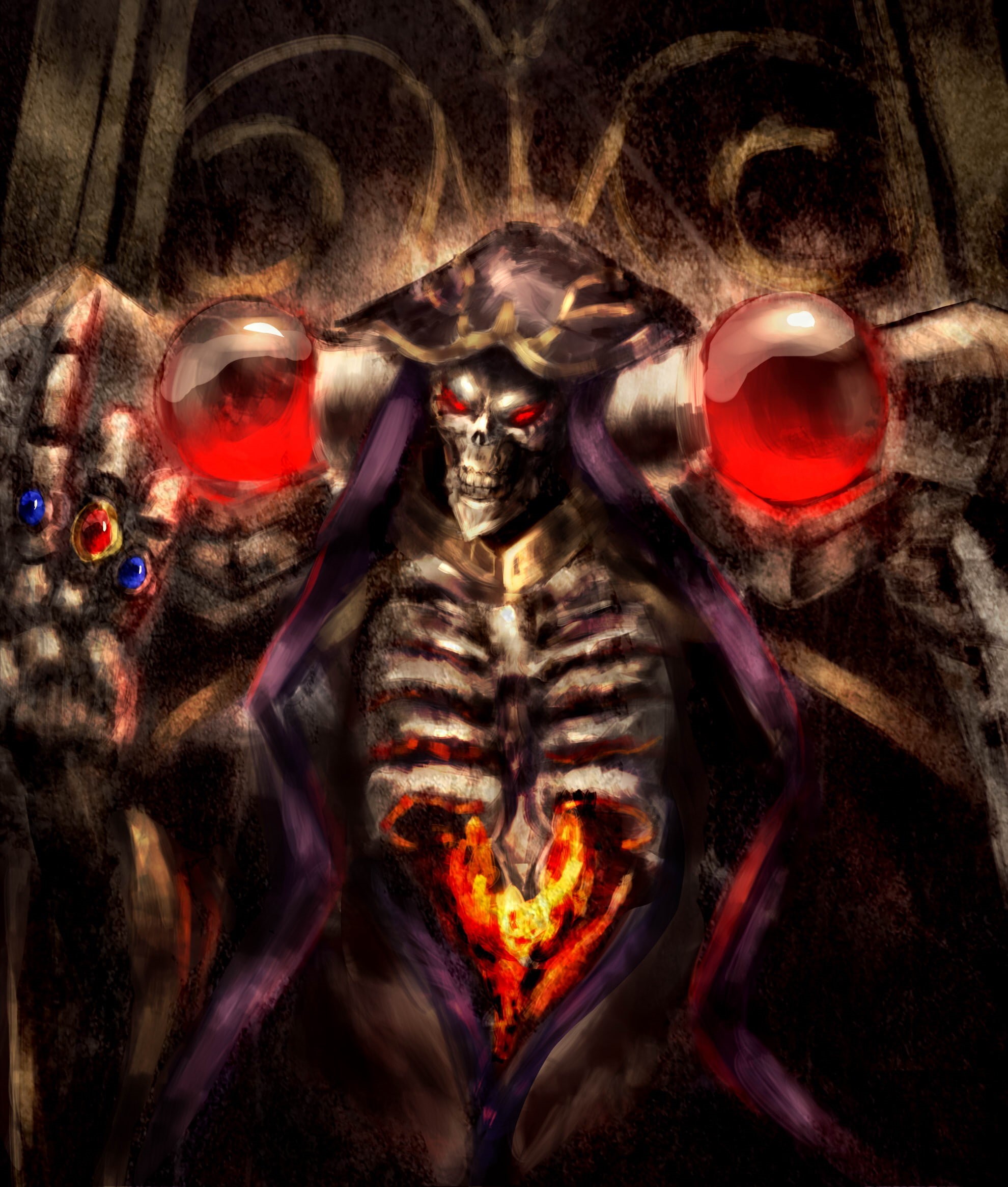 Overlord (anime), 1080P, Ainz Ooal Gown, Phone HD Wallpaper