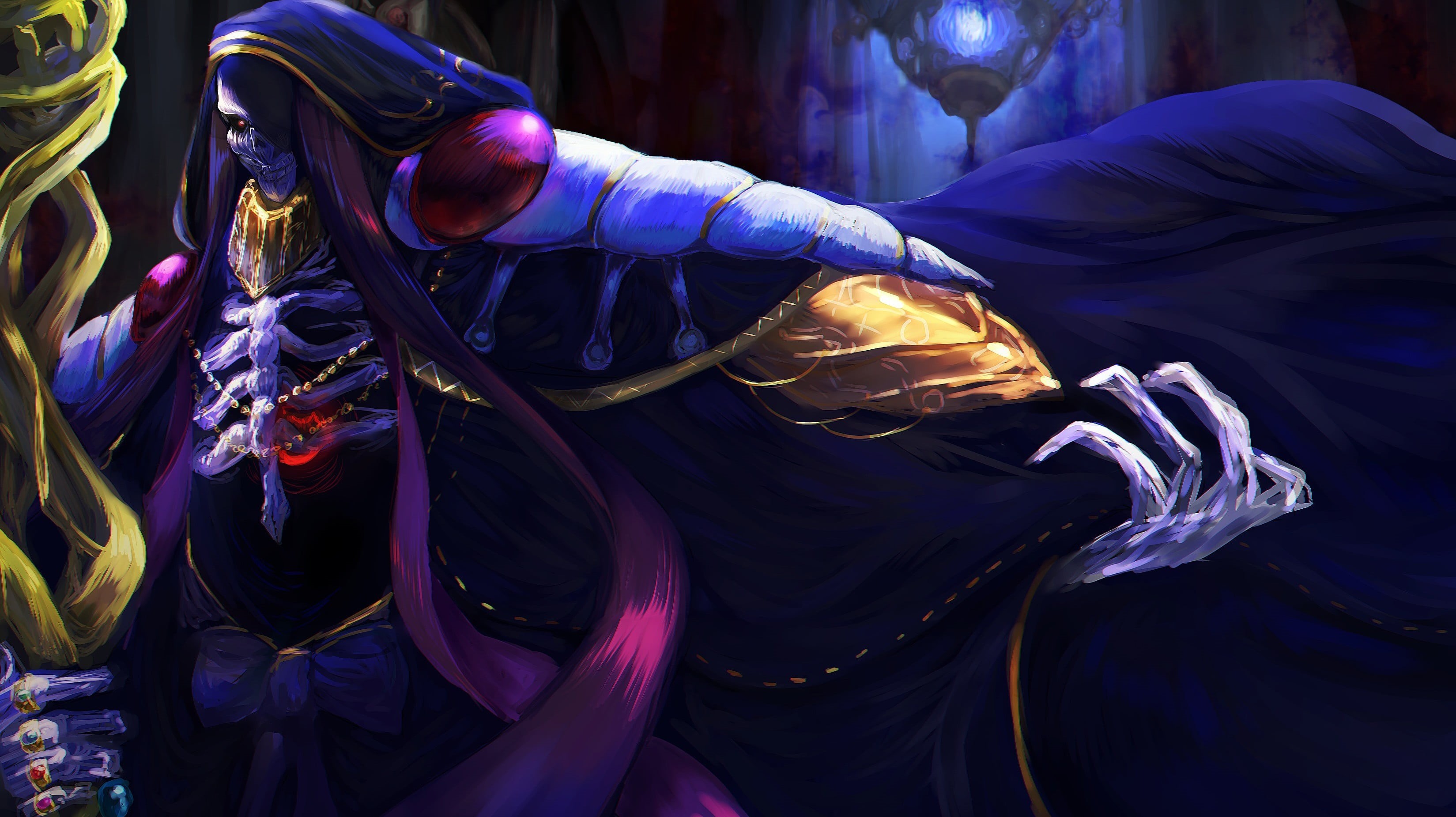 anime, character, Ainz Ooal Gown, illustration, Overlord (anime), overlord, 2K, HD Wallpaper